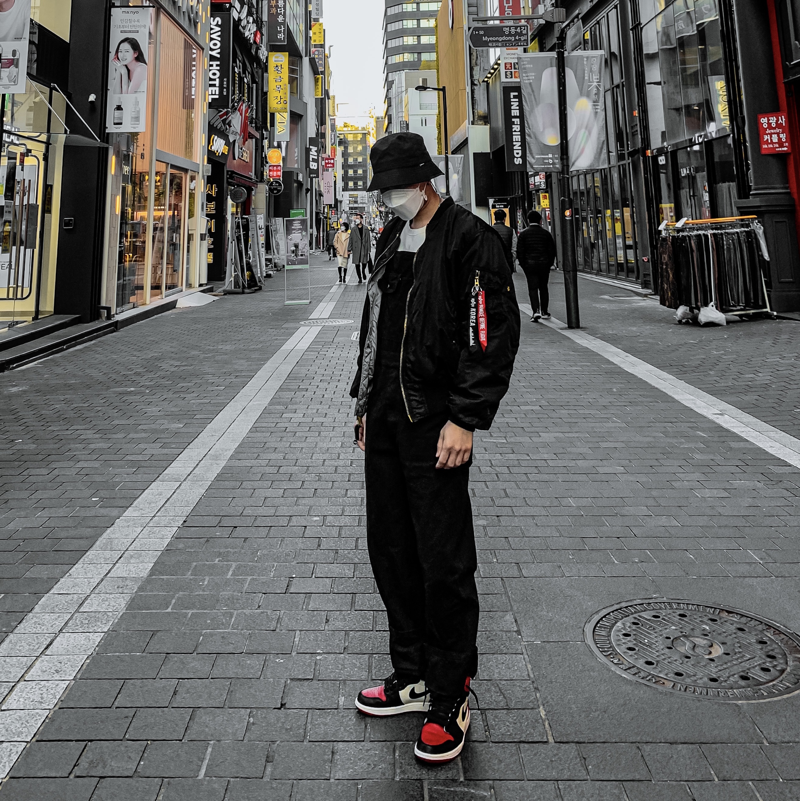 Jordan 1 Retro High OG Bred Toe 착용 스타일 - 2