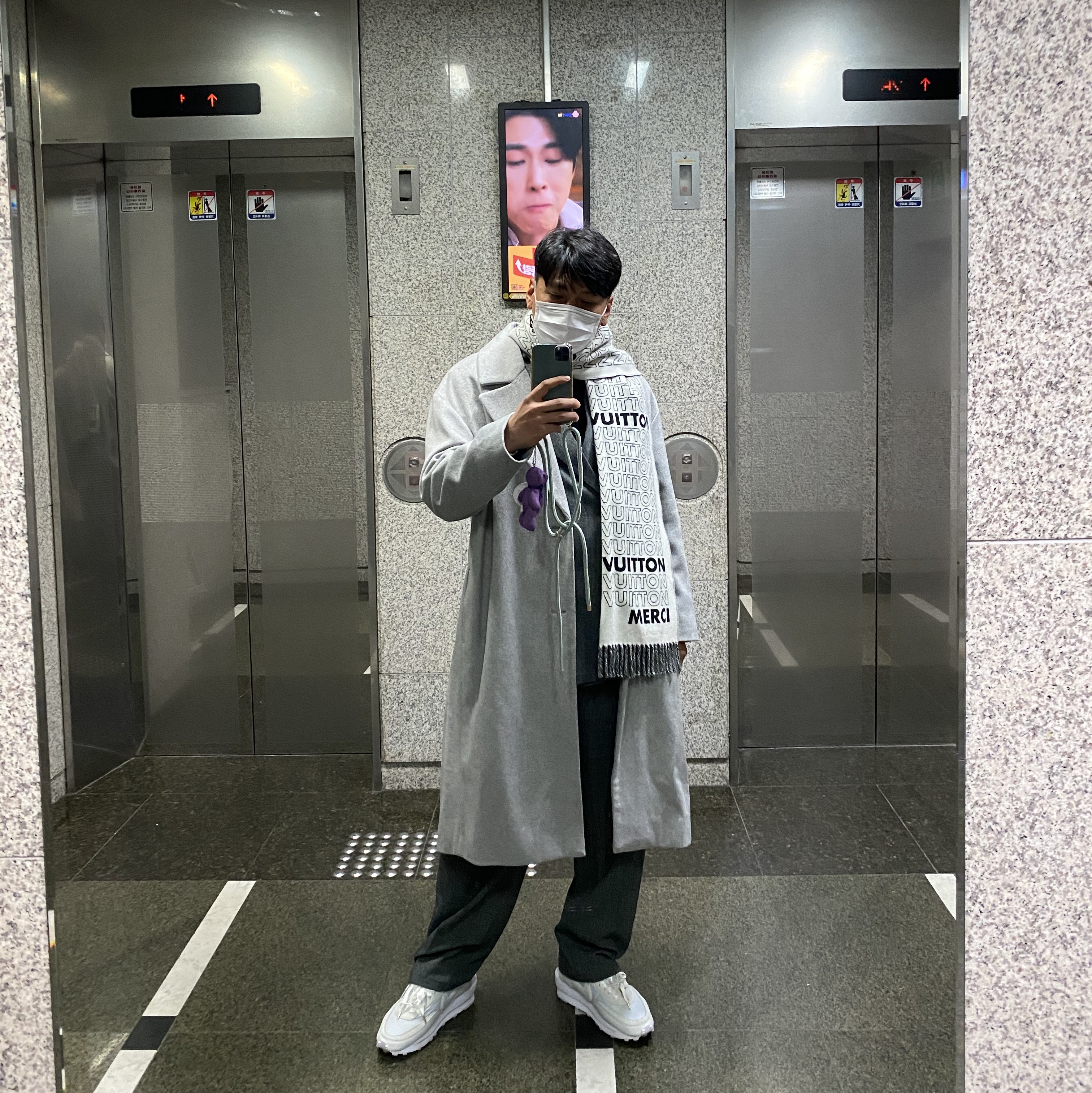 Nike x Sacai LDWaffle White Nylon 착용 스타일 - 1