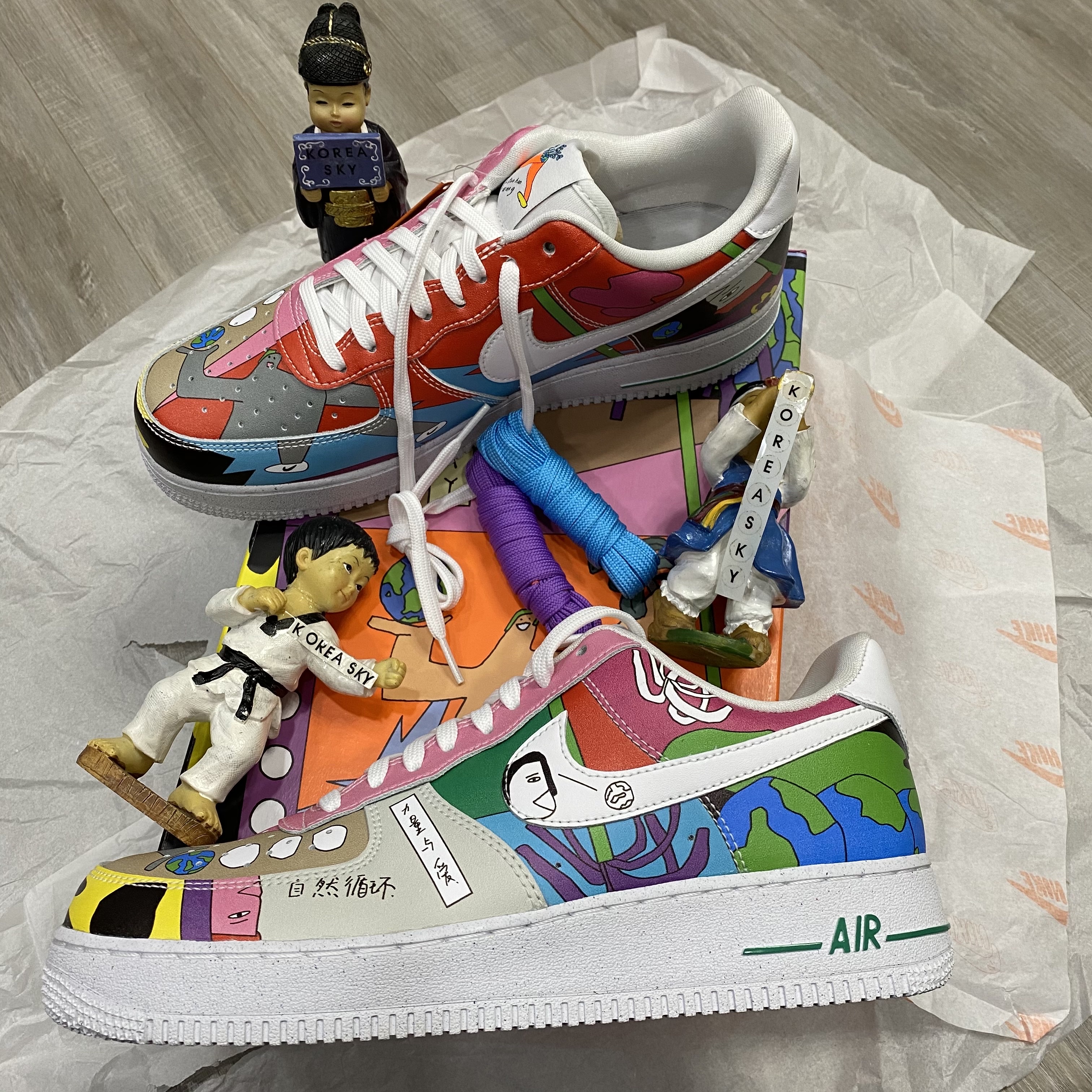Nike x Ruohan Wang Air Force 1 Low Flyleather 착용 스타일