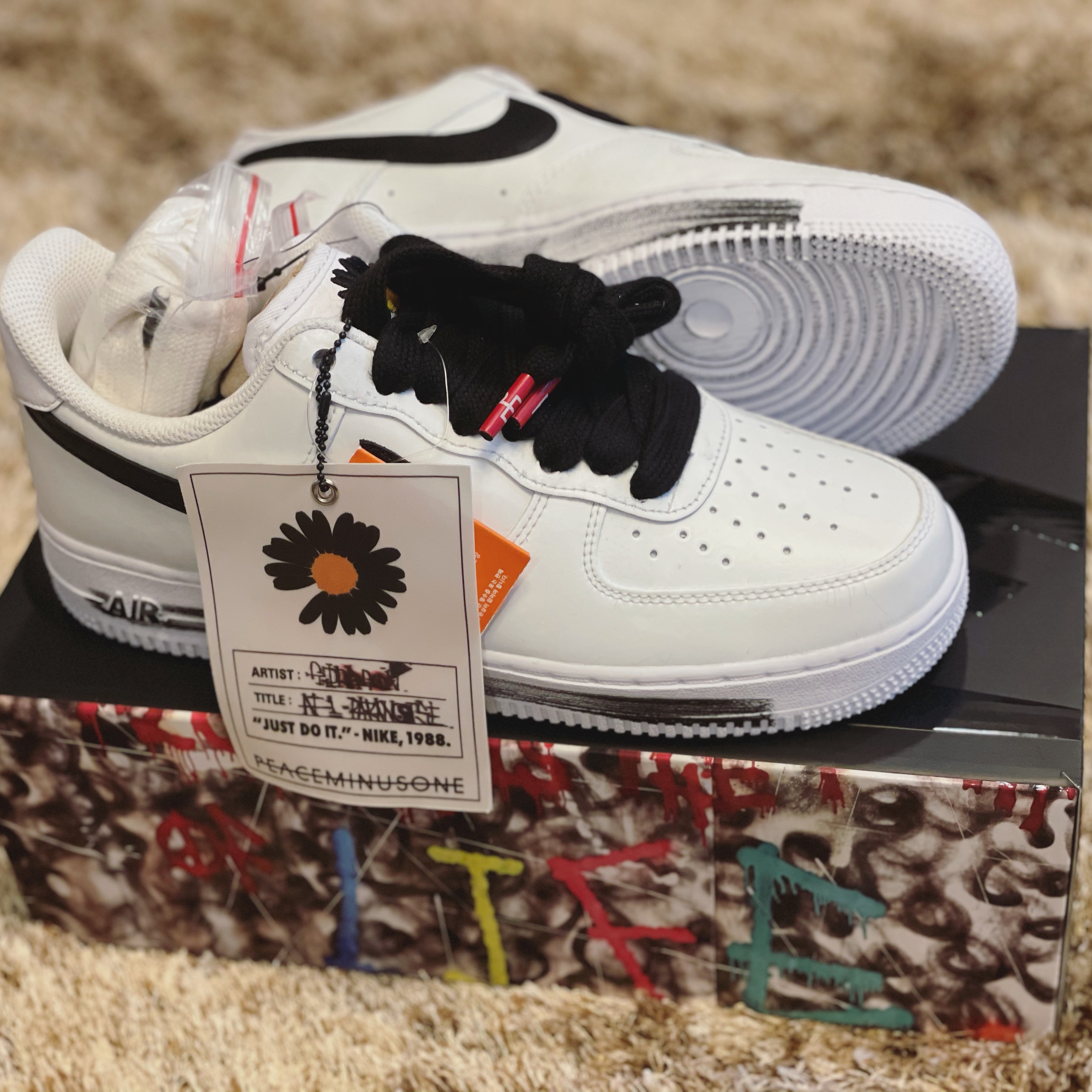 Nike x Peaceminusone Air Force 1 Low Para-Noise 2.0 착용 스타일