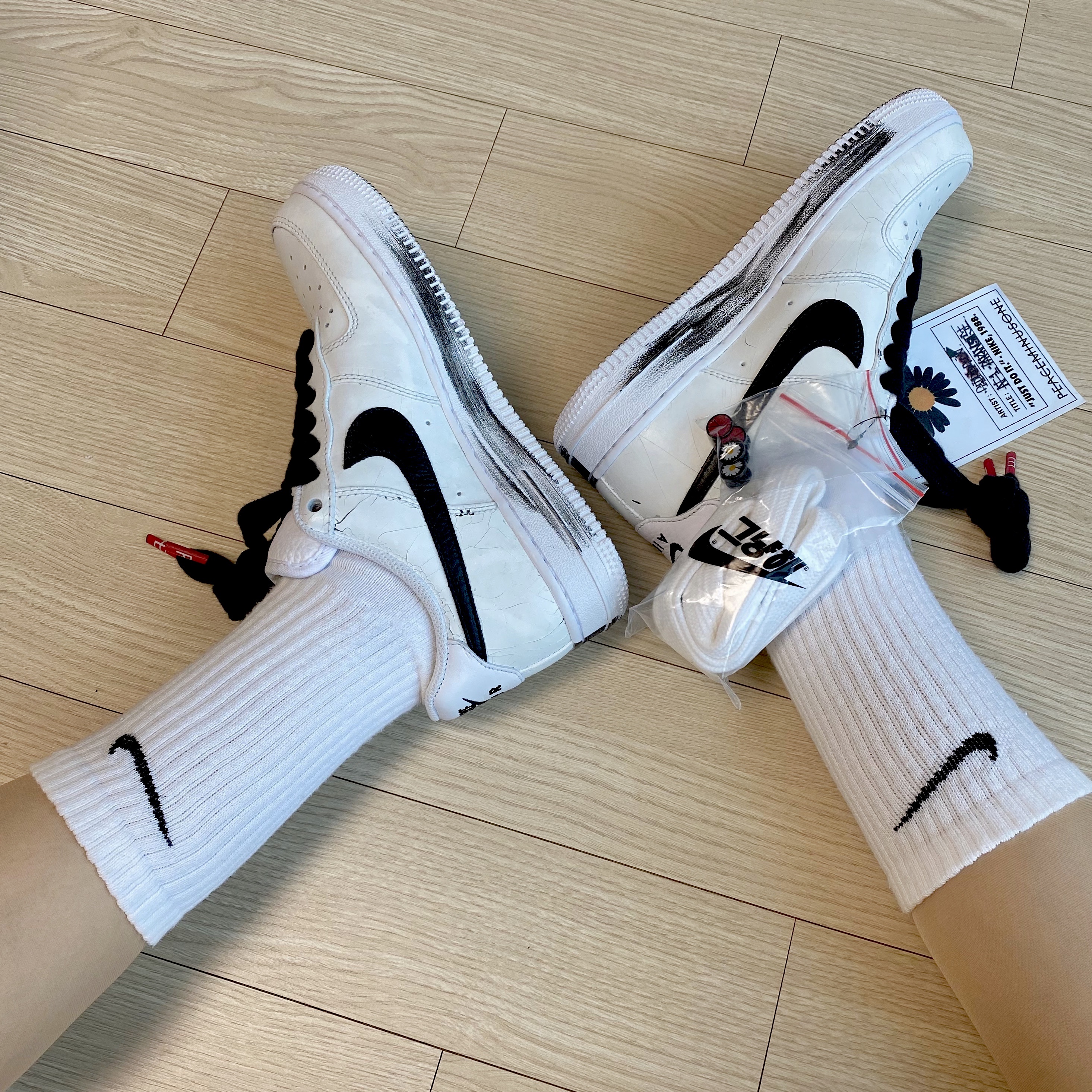 Nike x Peaceminusone Air Force 1 Low Para-Noise 2.0 착용 스타일