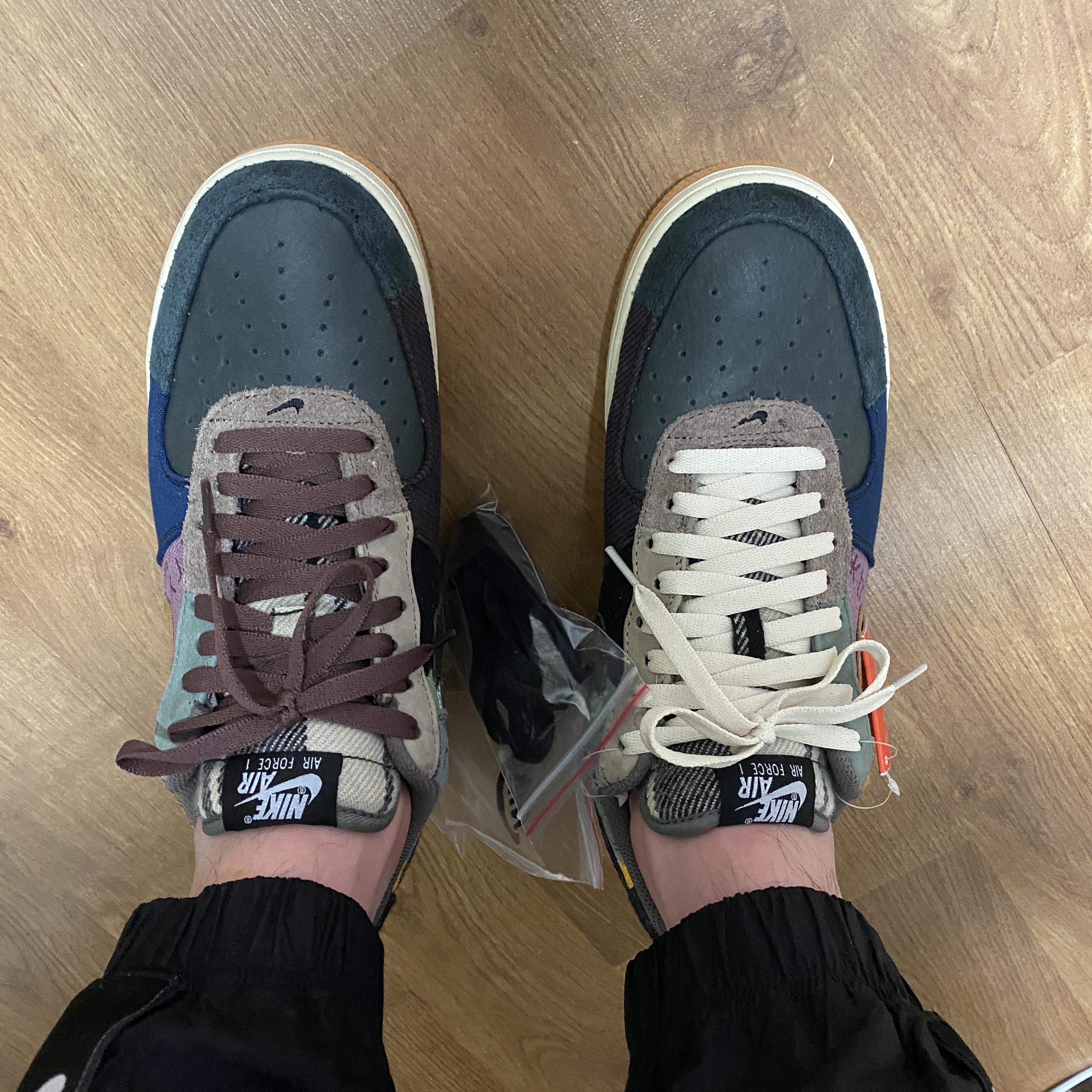 Nike x Travis Scott Air Force 1 Low Cactus Jack 착용 스타일
