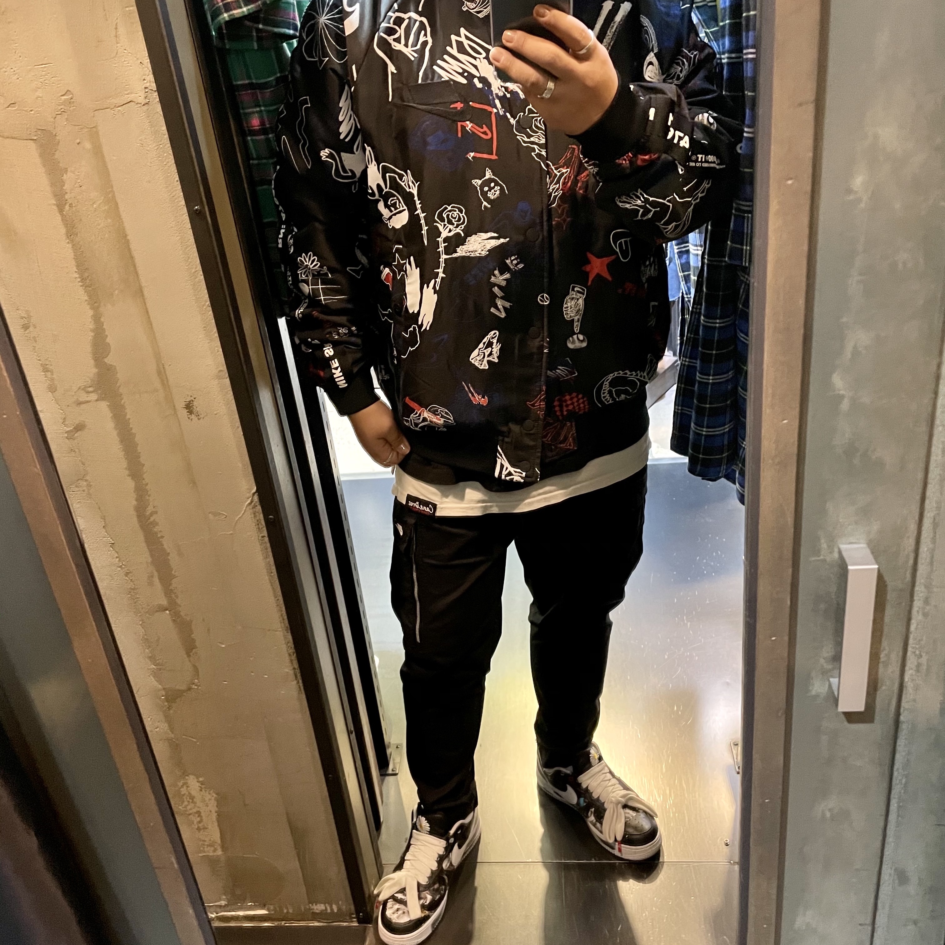 Nike x Peaceminusone Air Force 1 Low Para-Noise 착용 스타일