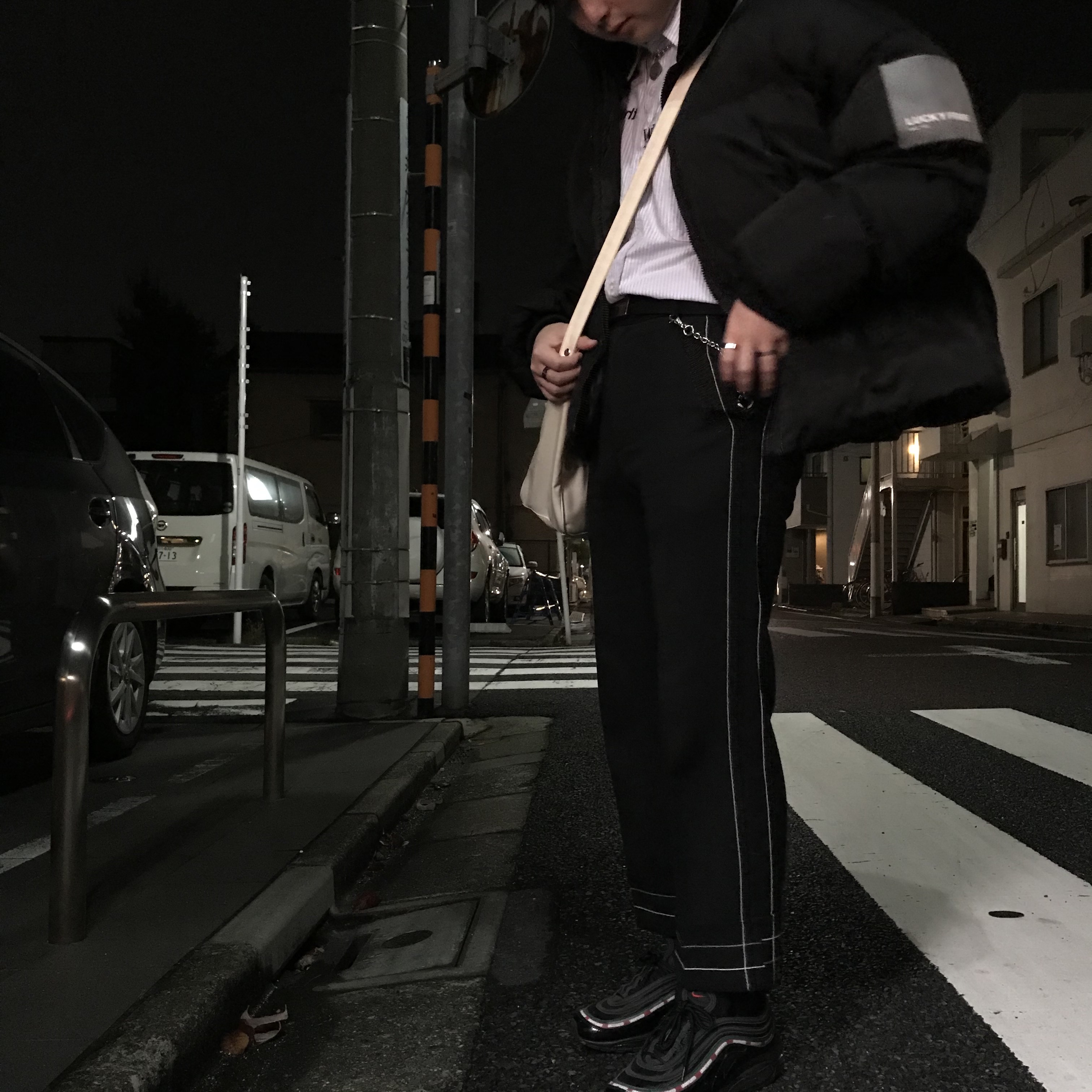 Nike x Undefeated Air Max 97 Black 착용 스타일