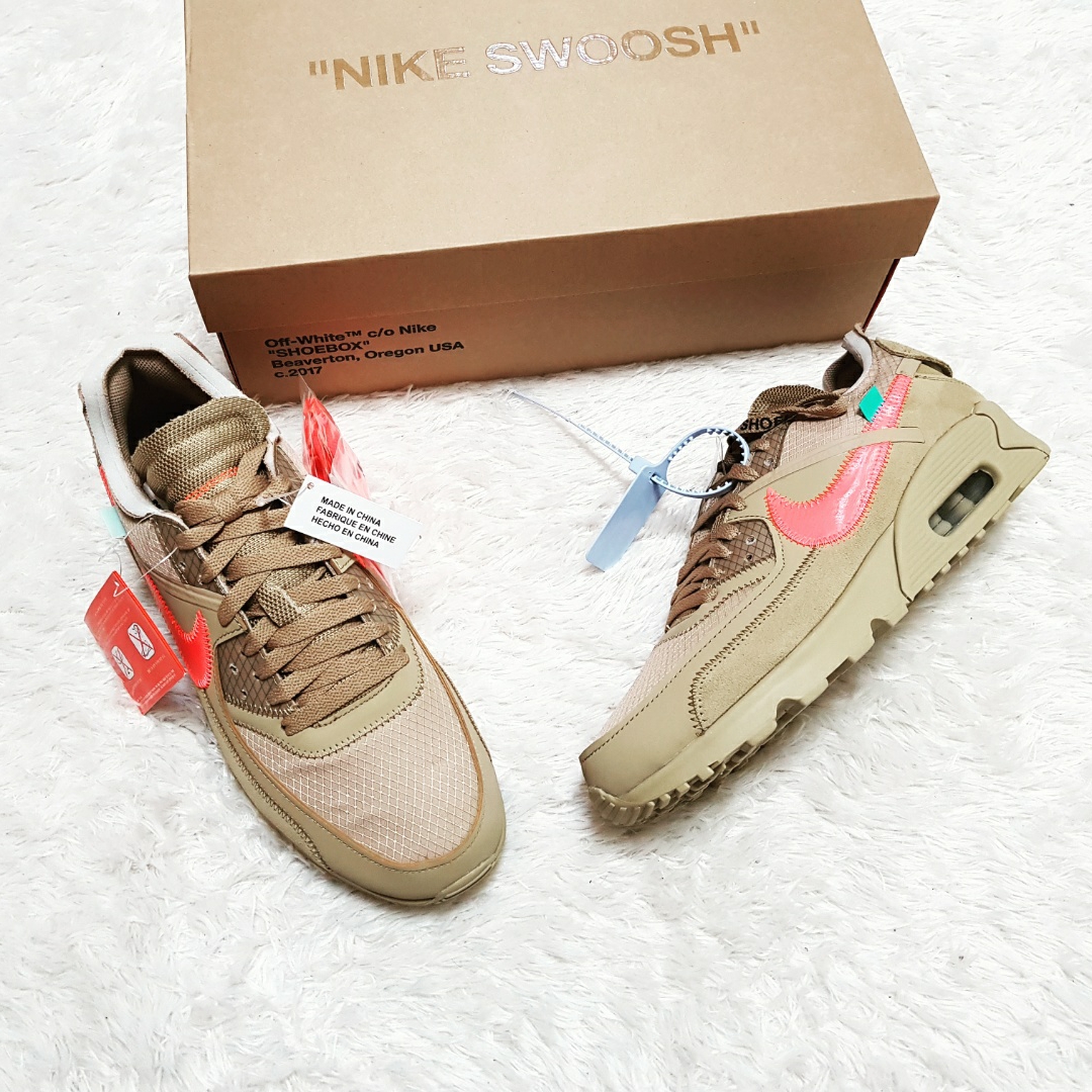 Nike x Off-White Air Max 90 V2 Desert Ore 착용 스타일