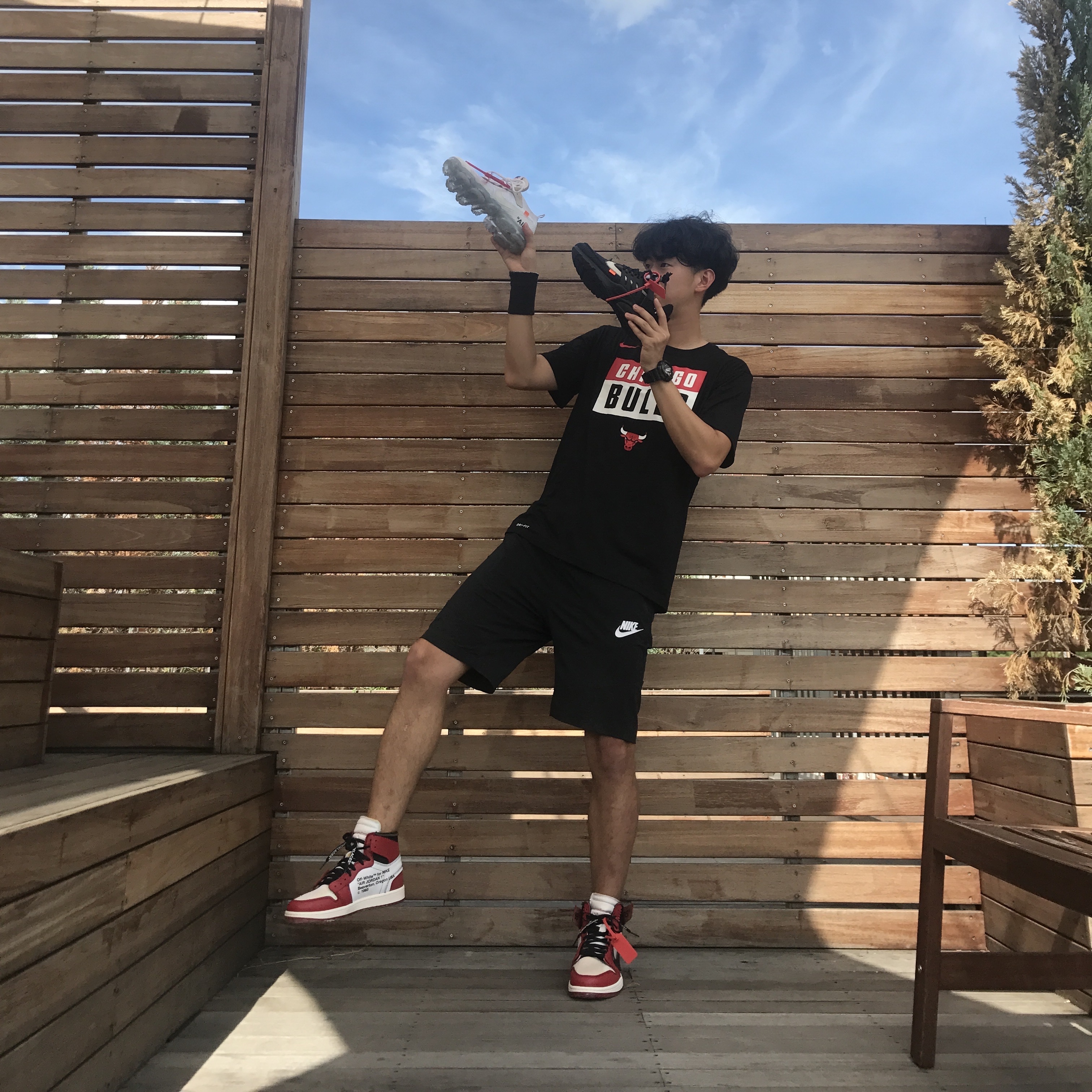 Jordan 1 x Off-White Retro High Chicago The Ten 착용 스타일