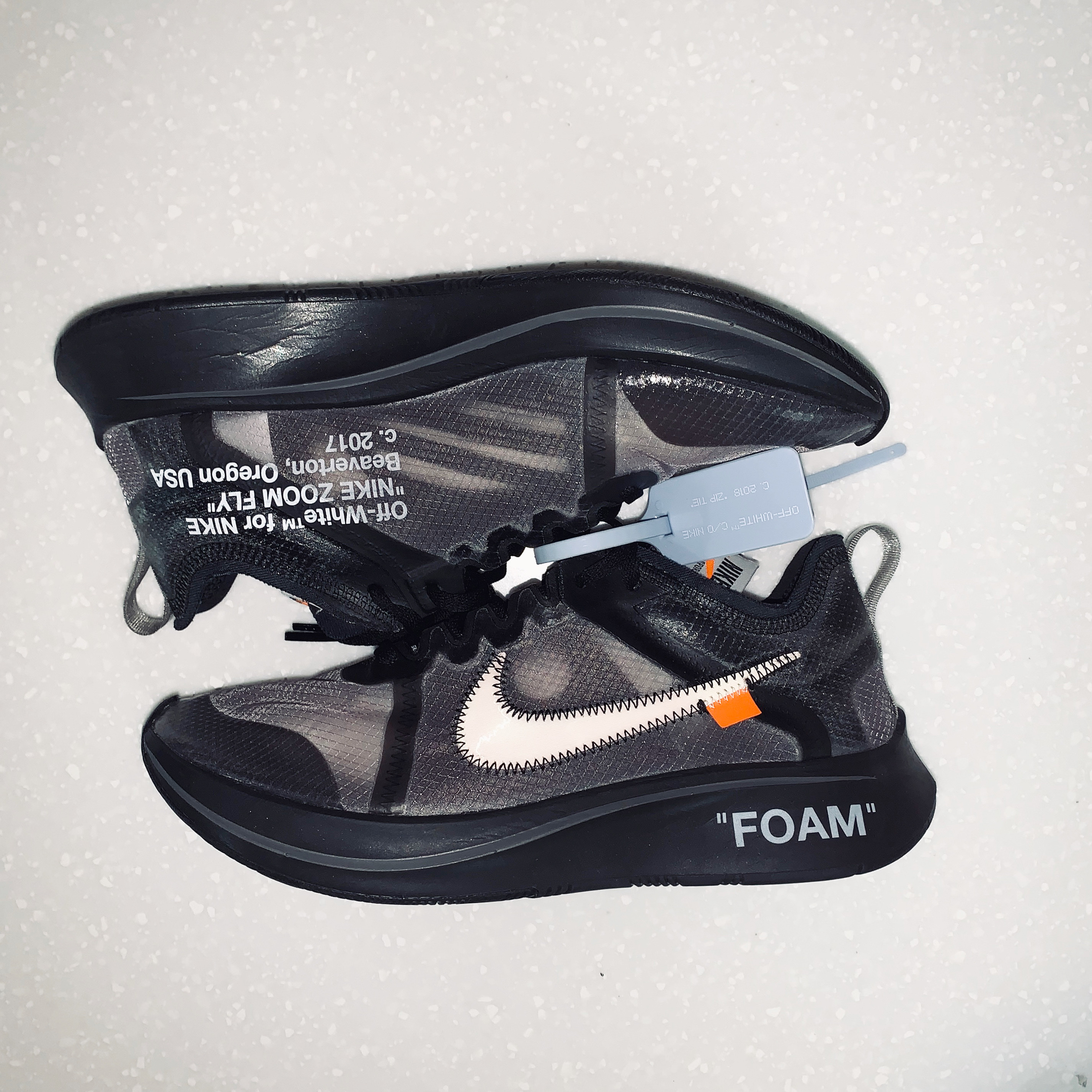 Nike x Off-White Zoom Fly SP Black 착용 스타일