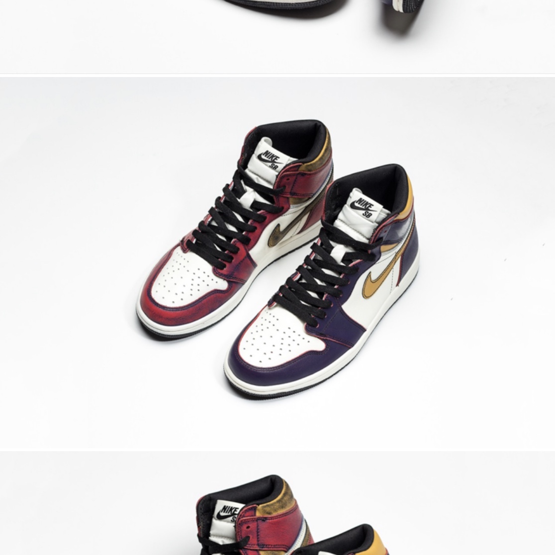 Jordan 1 Retro High OG Defiant SB LA to Chicago, Jordan 1 Mid Chicago Black Toe 착용 스타일 - 3