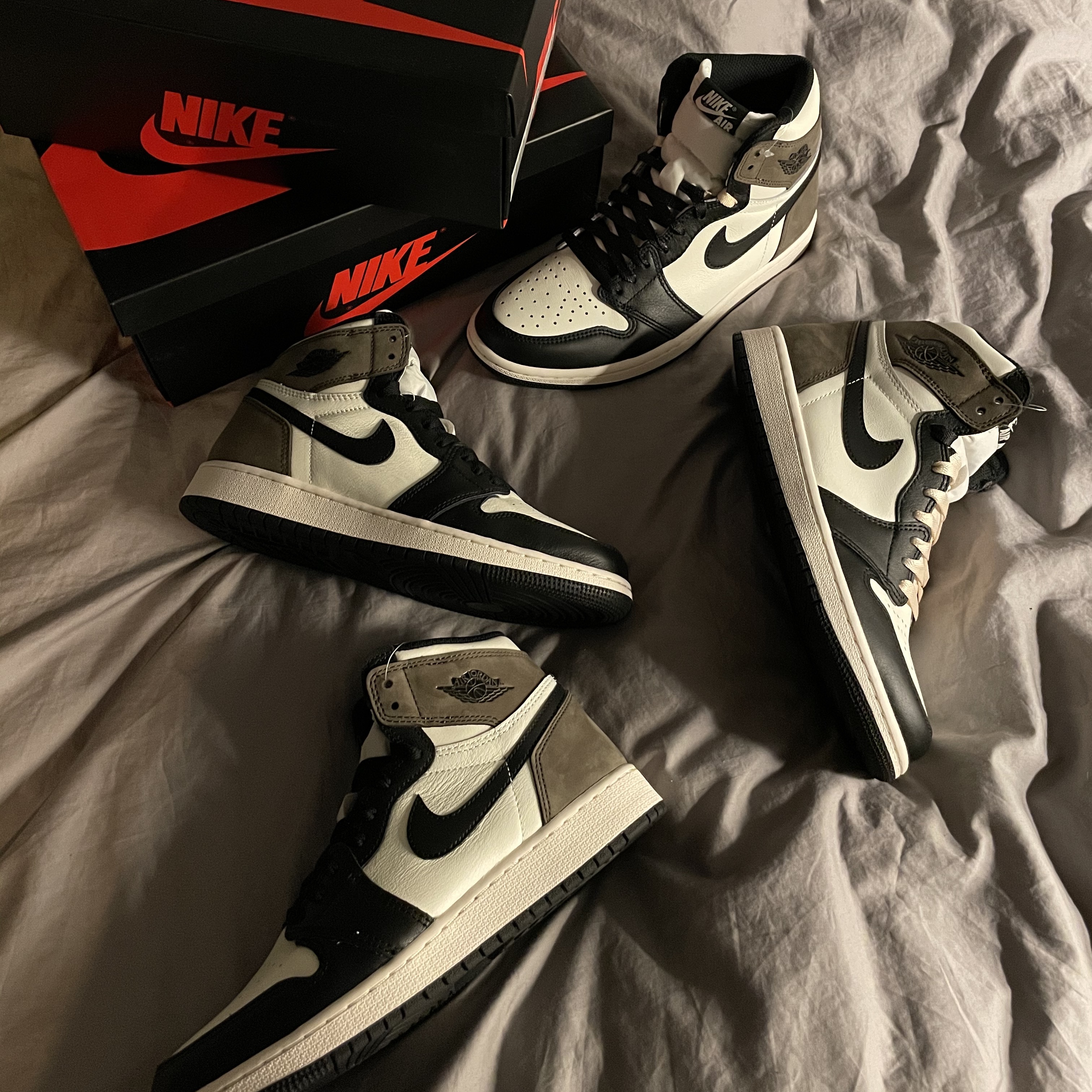 (GS) Jordan 1 Retro High OG Black Mocha, Jordan 1 Retro High OG Black Mocha 착용 스타일