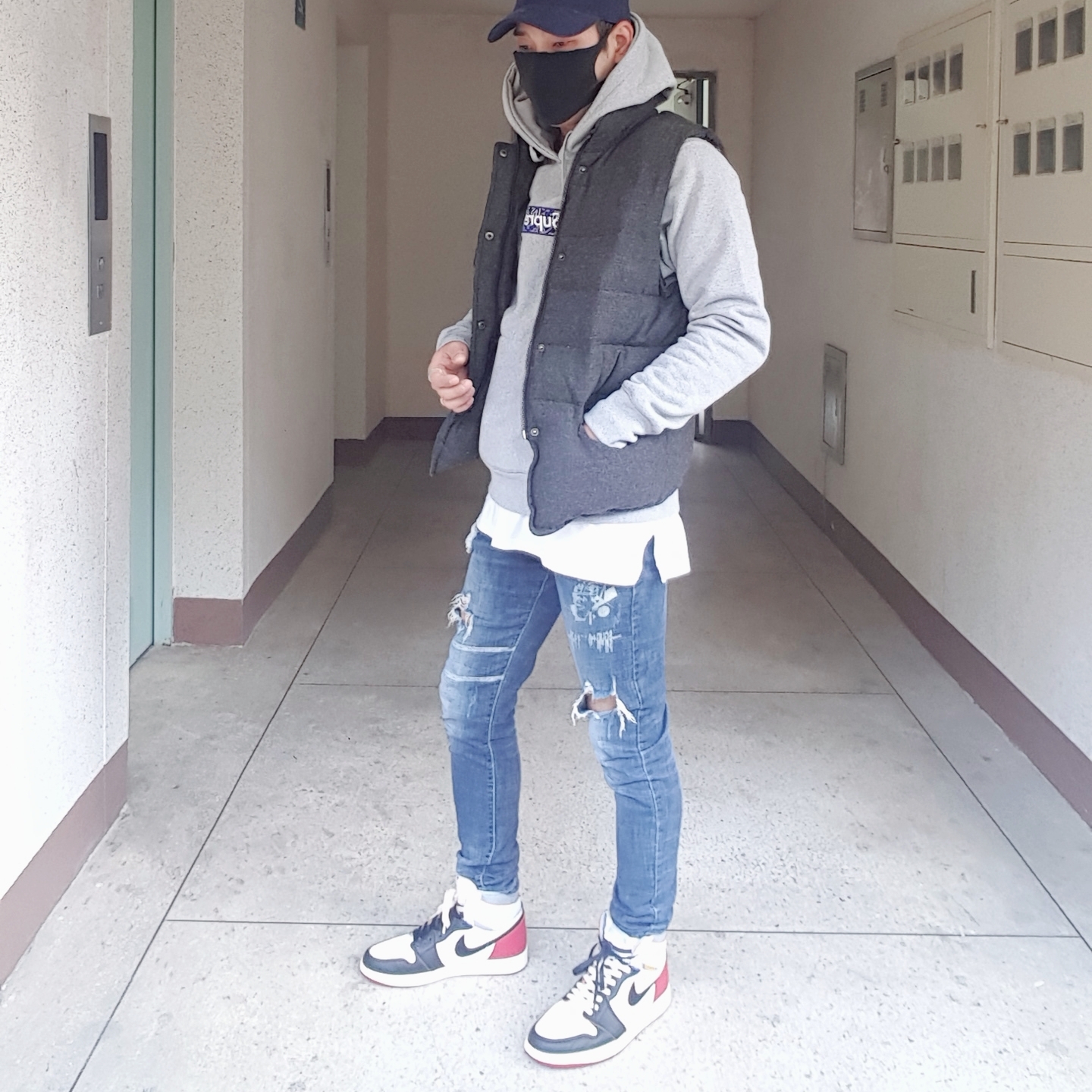 Jordan 1 x Union Retro High Black Toe 착용 스타일 - 2