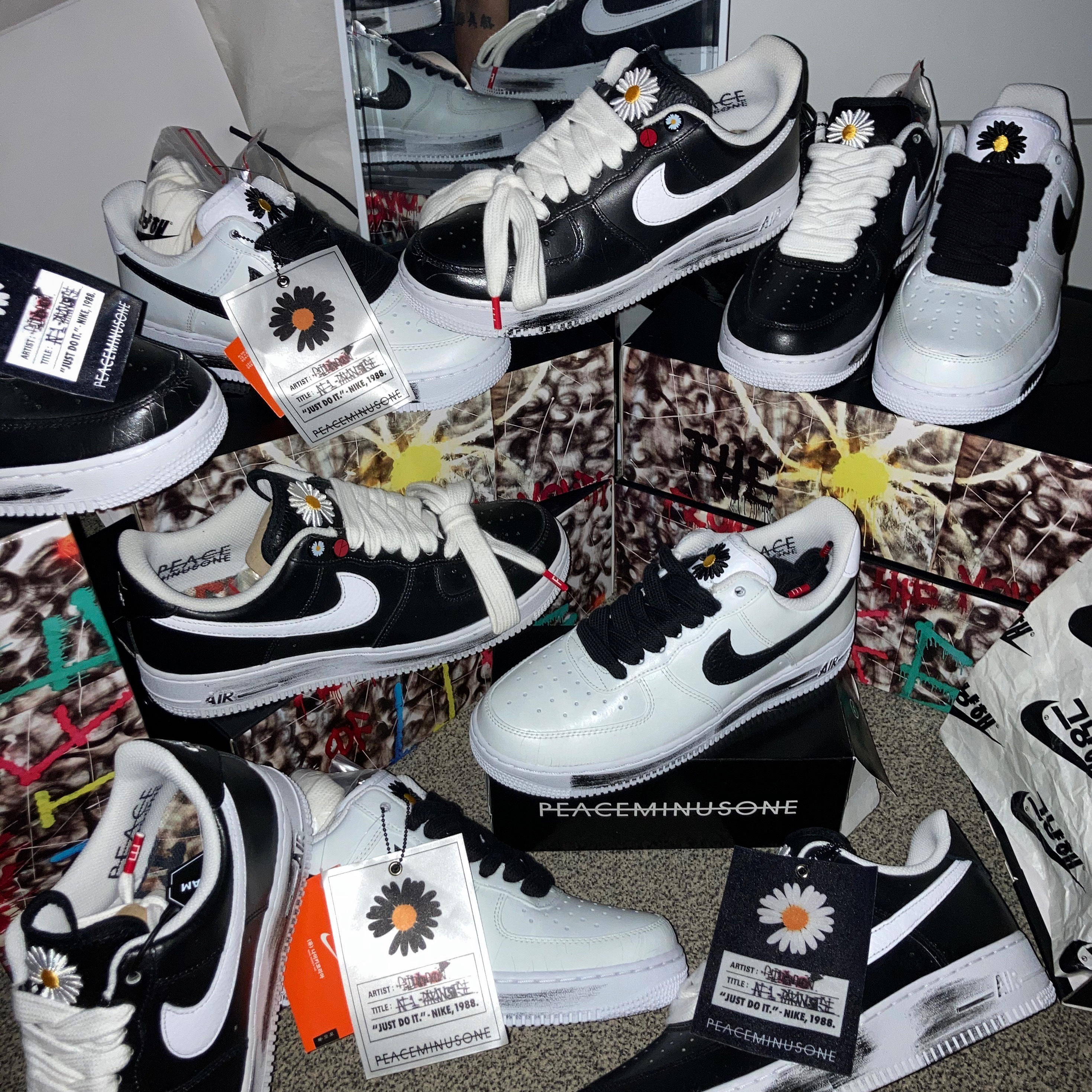 Nike x Peaceminusone Air Force 1 Low Para-Noise, Nike x Peaceminusone Air Force 1 Low Para-Noise 2.0 착용 스타일