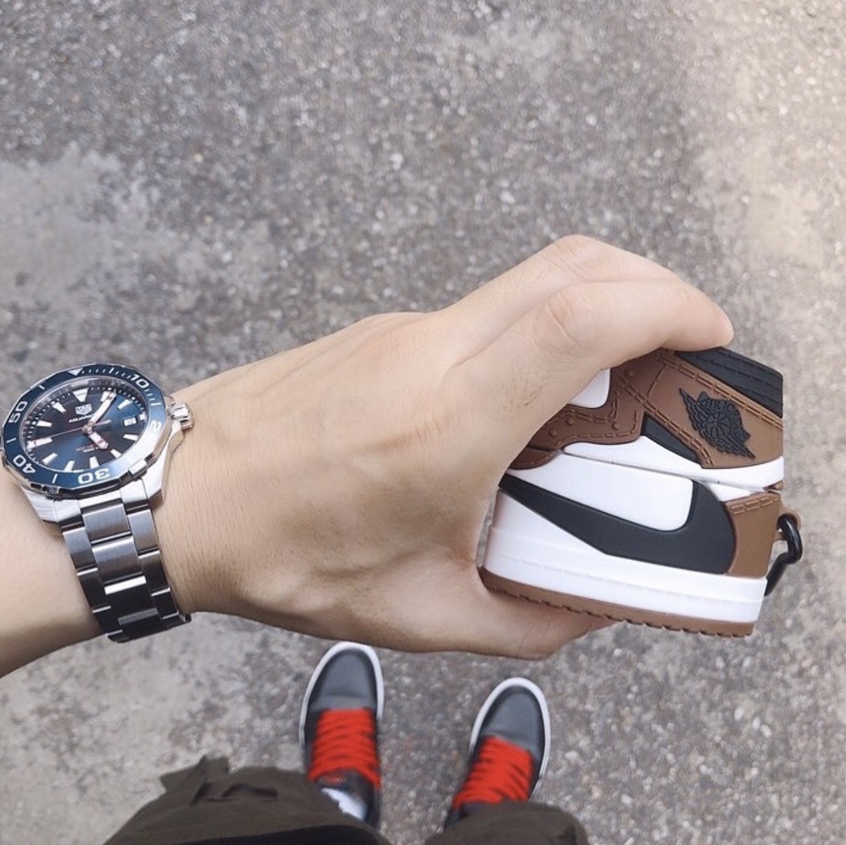 Jordan 1 Retro High OG Black Gym Red Black 착용 스타일