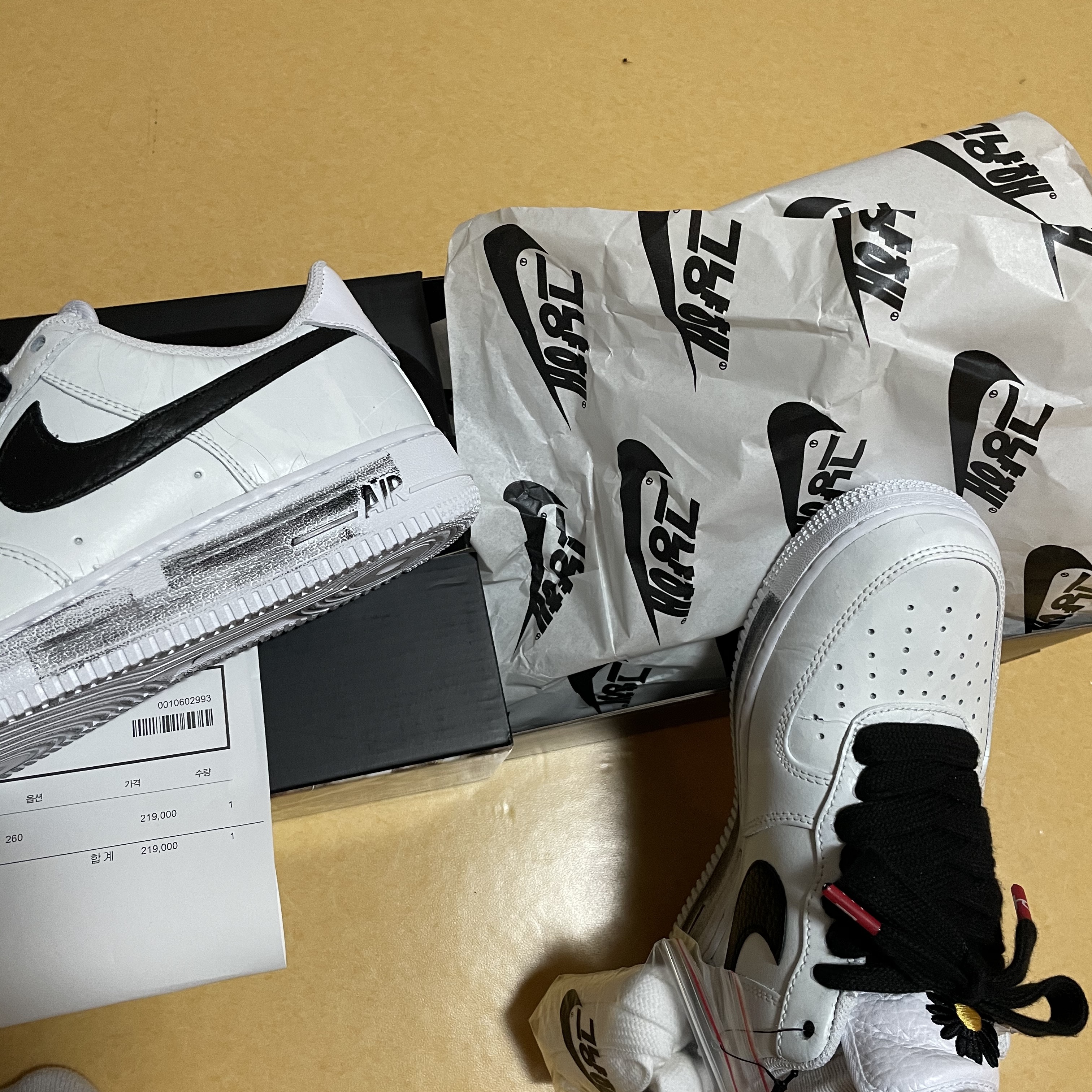 Nike x Peaceminusone Air Force 1 Low Para-Noise 2.0 착용 스타일
