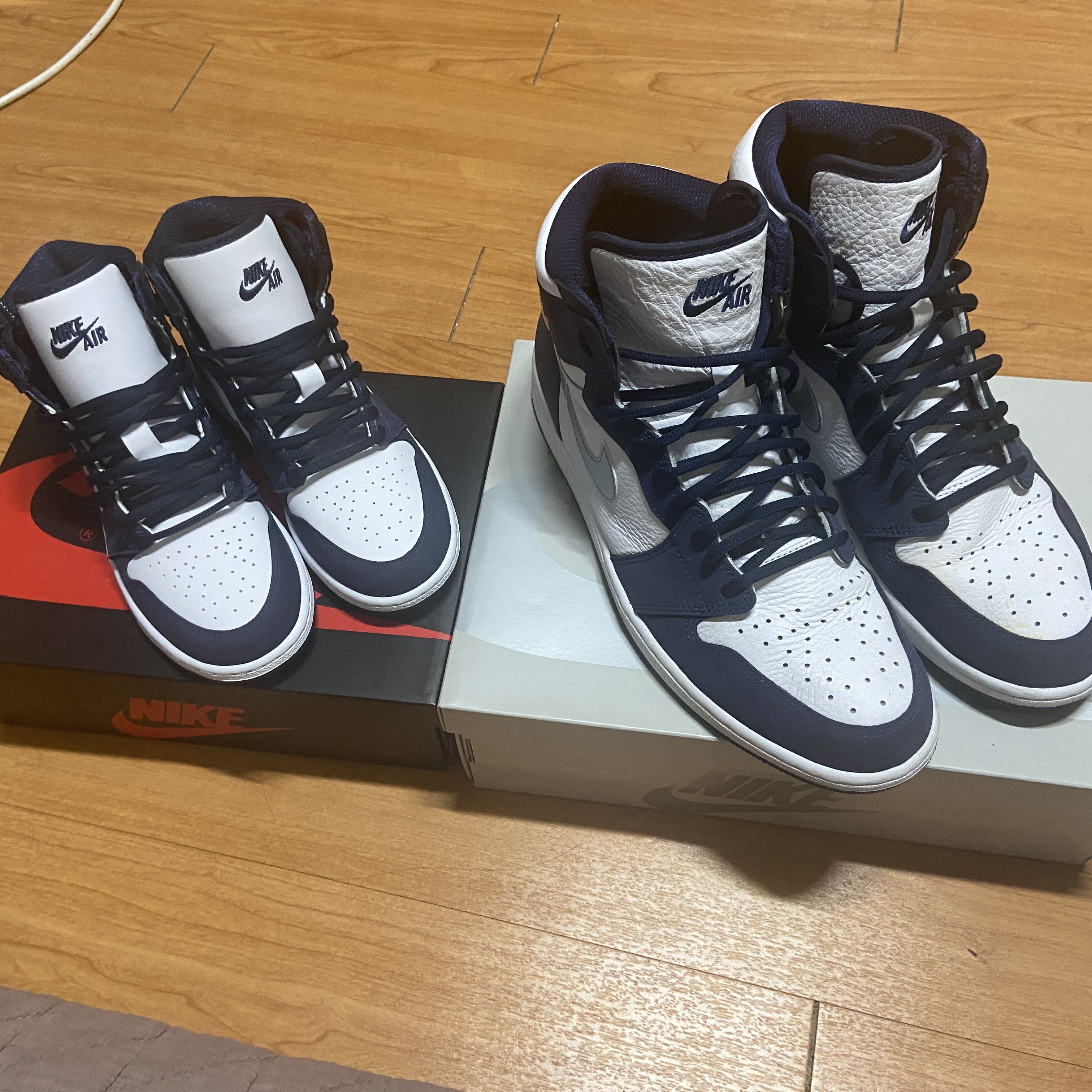 Jordan 1 Retro High OG CO.JP Midnight Navy, (GS) Jordan 1 Retro High OG CO.JP Midnight Navy 착용 스타일