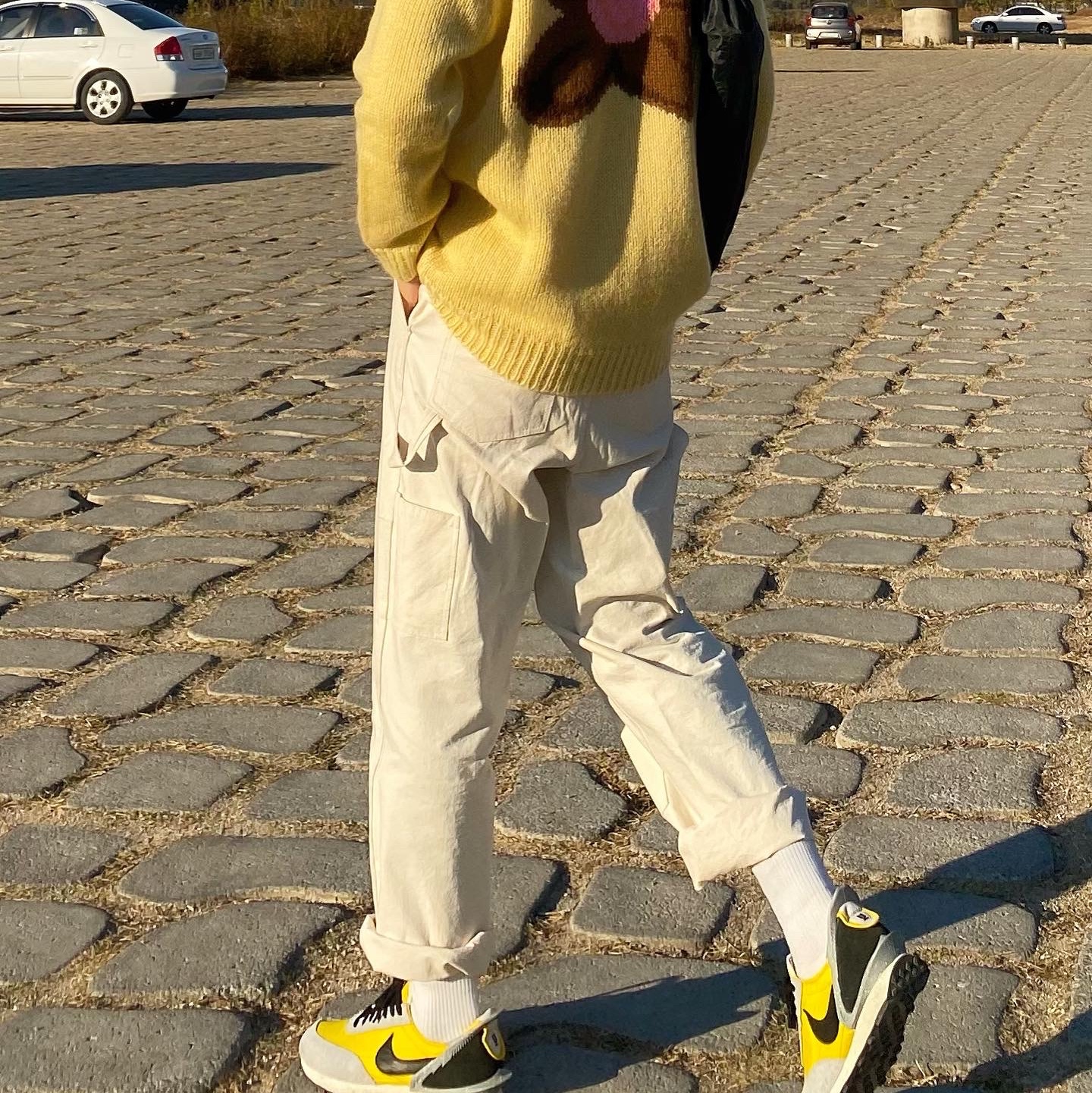 Nike x Undercover Daybreak Bright Citron 착용 스타일 - 2
