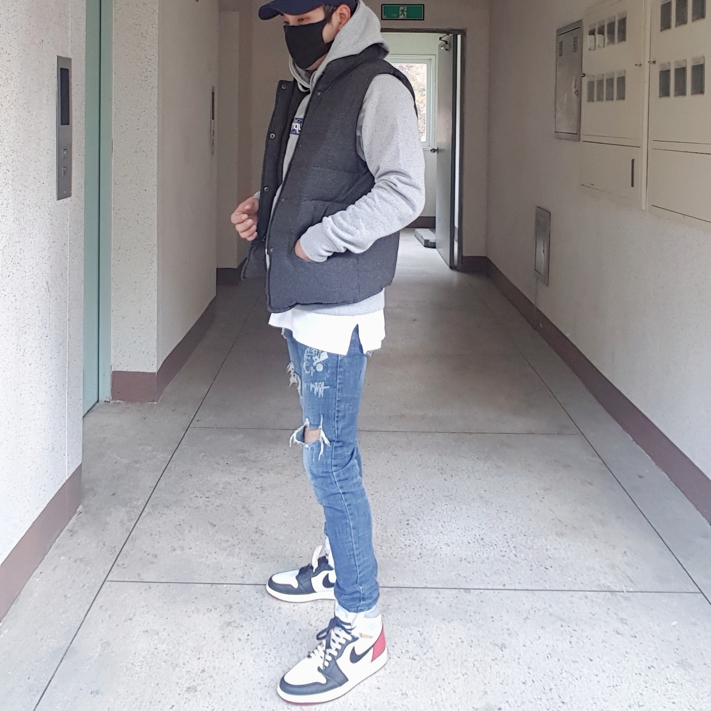 Jordan 1 x Union Retro High Black Toe 착용 스타일 - 1