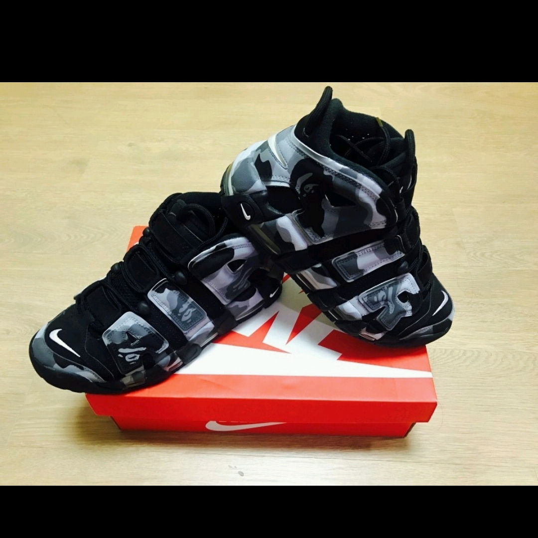 Nike Air More Uptempo Black White 2016 착용 스타일