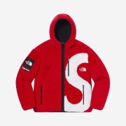 Supreme x The North Face S Logo Hooded Fleece Jacket Red - 20FW