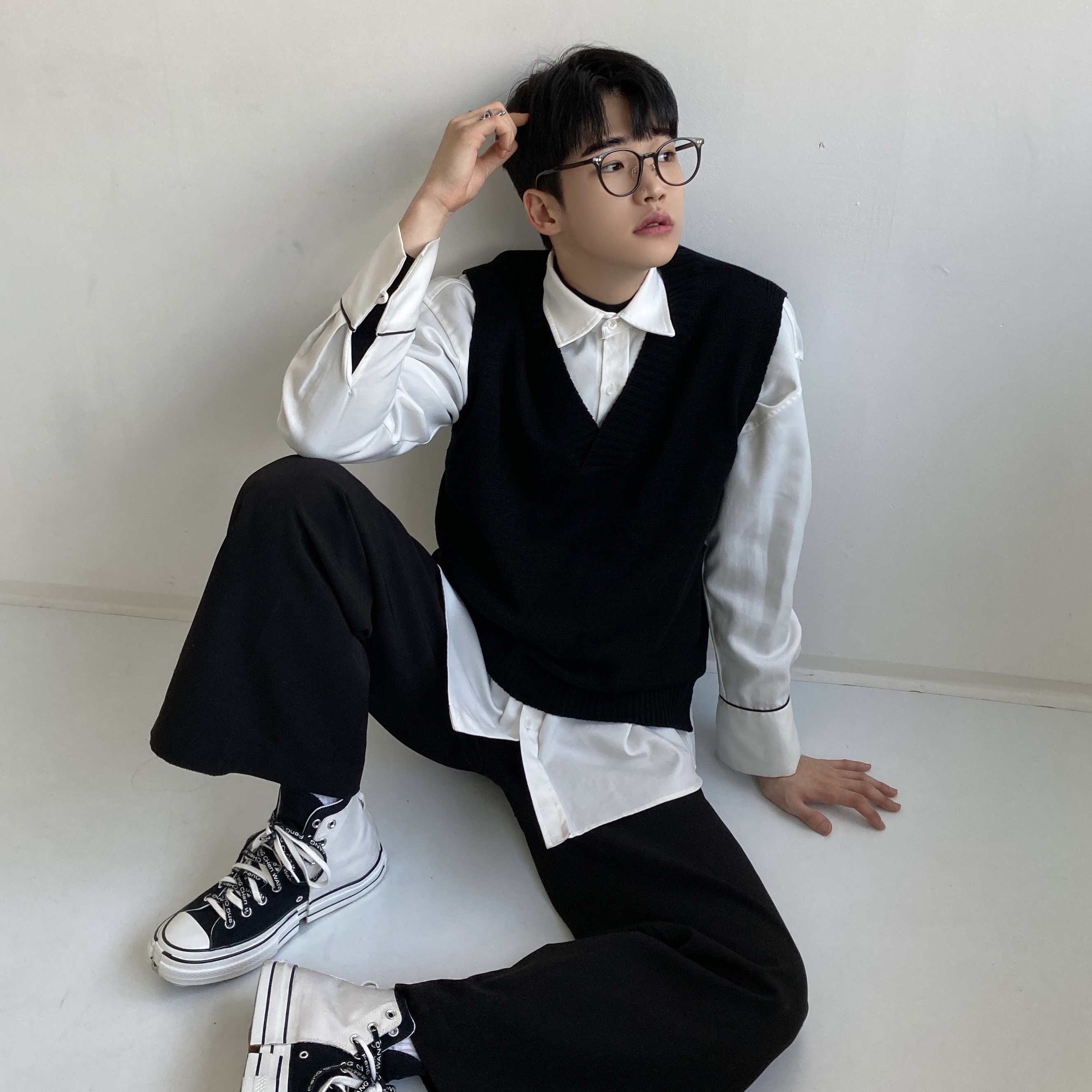 Converse x Feng Chen Wang Chuck 70 2-in-1 Natural Ivory Black 착용 스타일 - 4