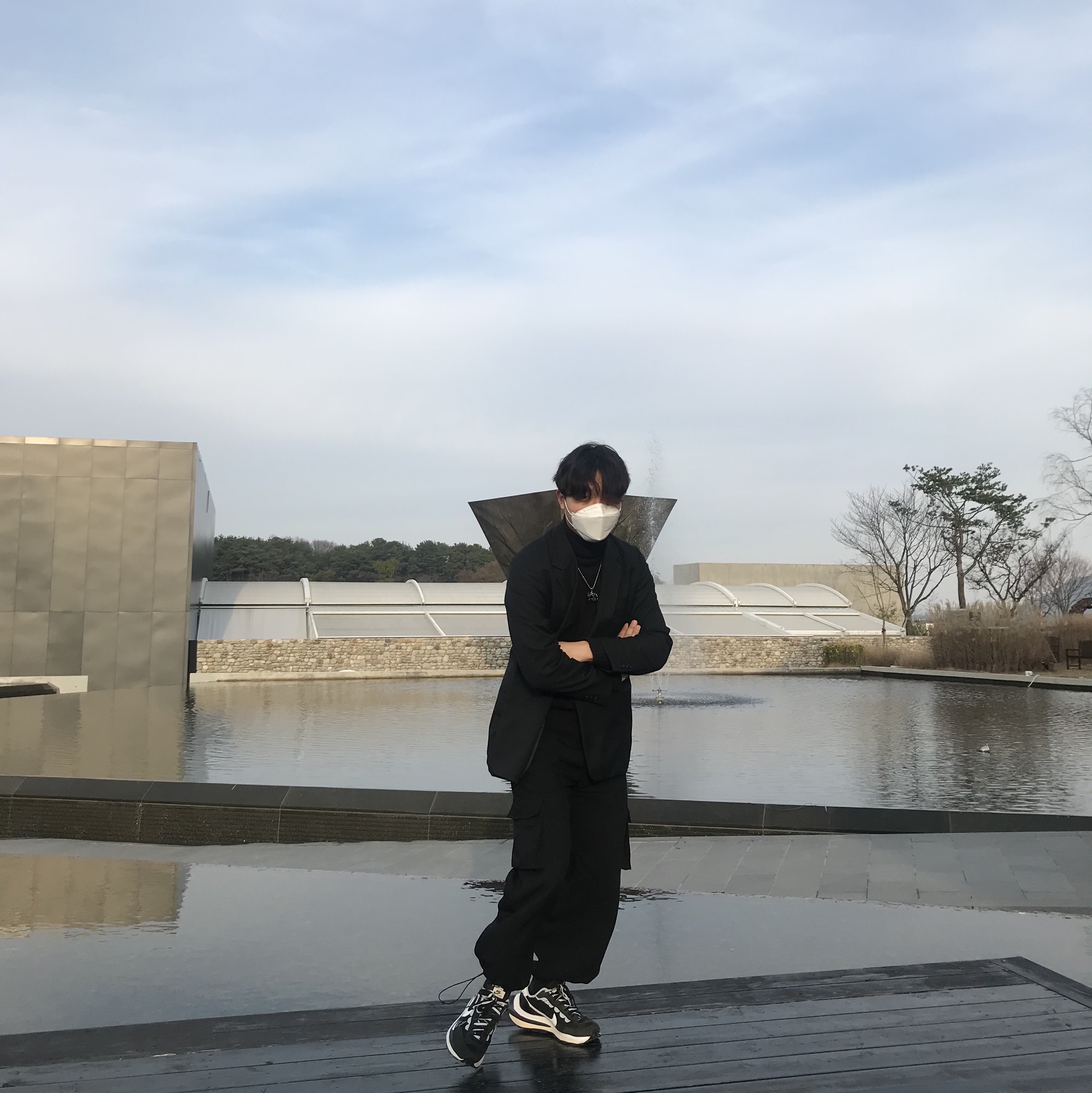 Nike x Sacai VaporWaffle Black White 착용 스타일