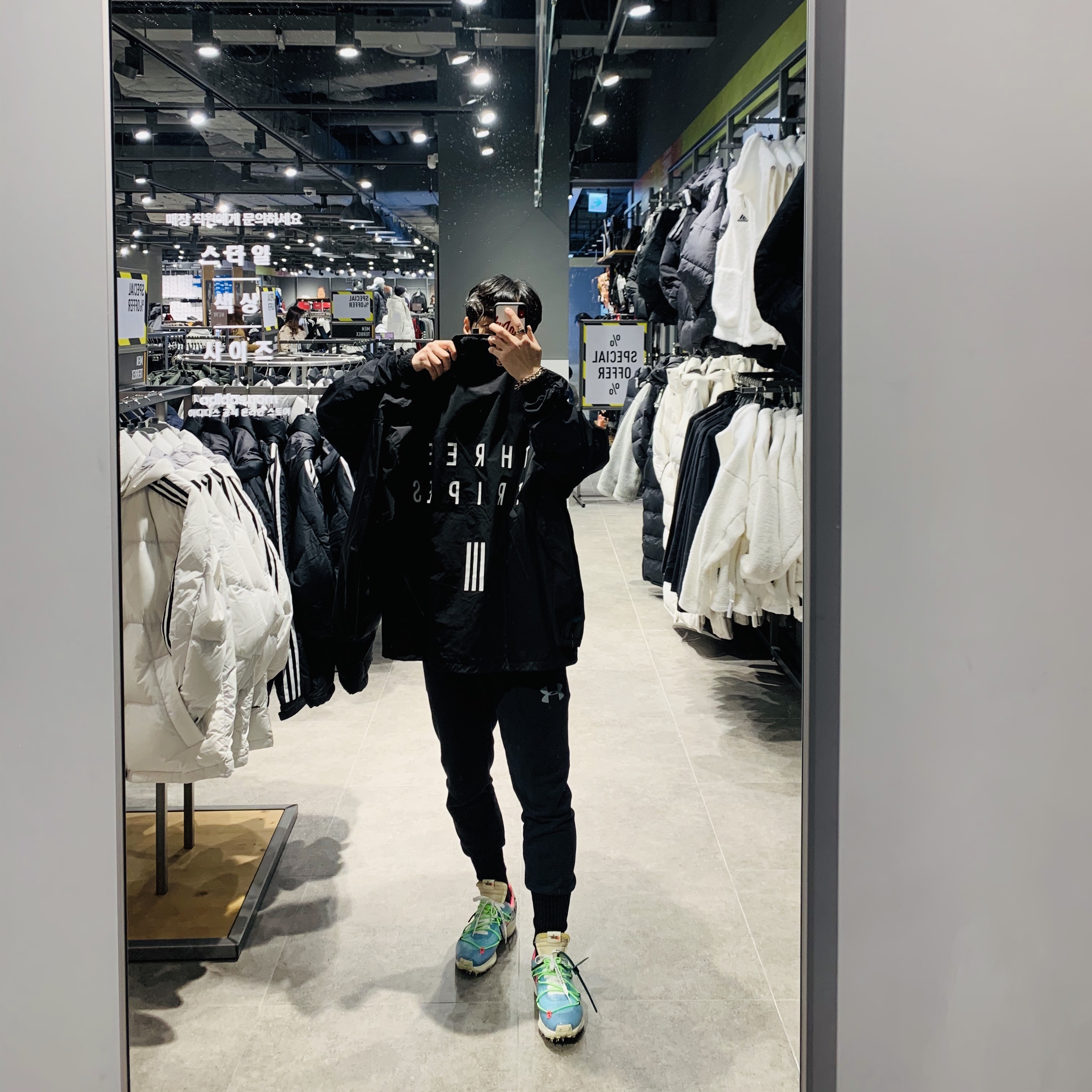 (W) Nike x Off-White Vapor Street Polarized Blue 착용 스타일 - 2