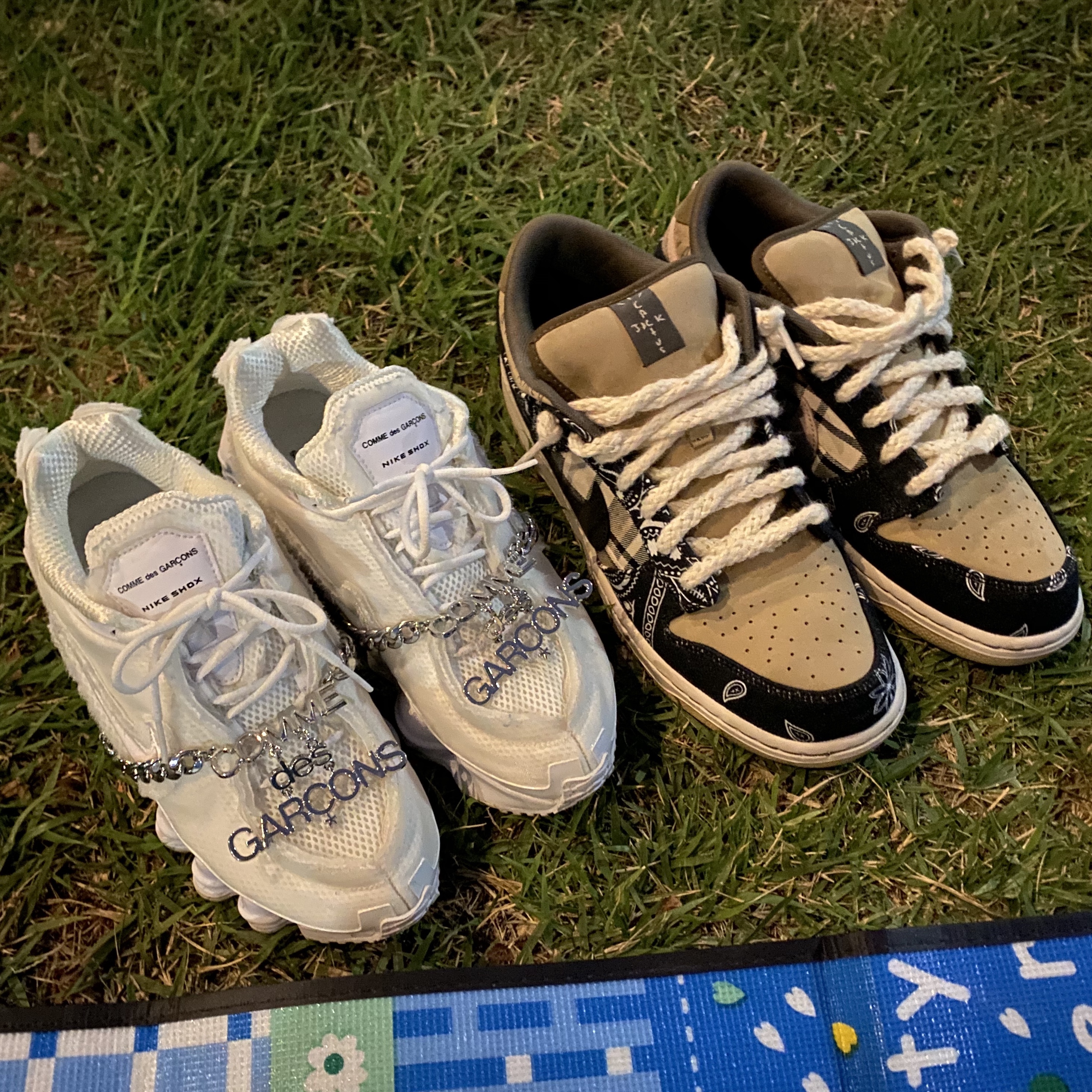 (W) Nike x Comme des Garcons Shox TL White, Nike x Travis Scott SB Dunk Low 착용 스타일