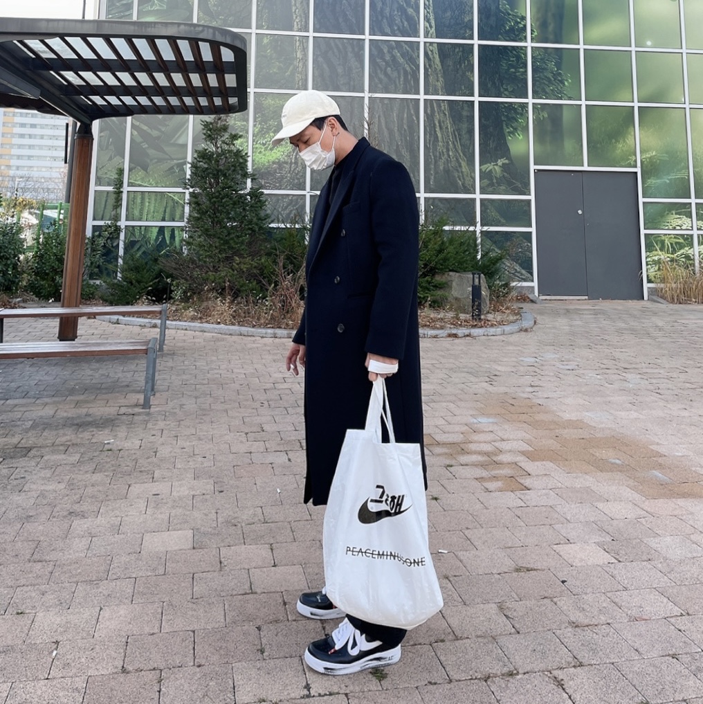 Nike x Peaceminusone Air Force 1 Low Para-Noise 착용 스타일