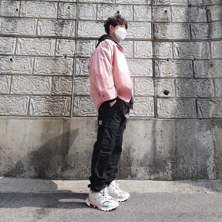 Balenciaga Track Sneakers White Orange 2019 착용 스타일