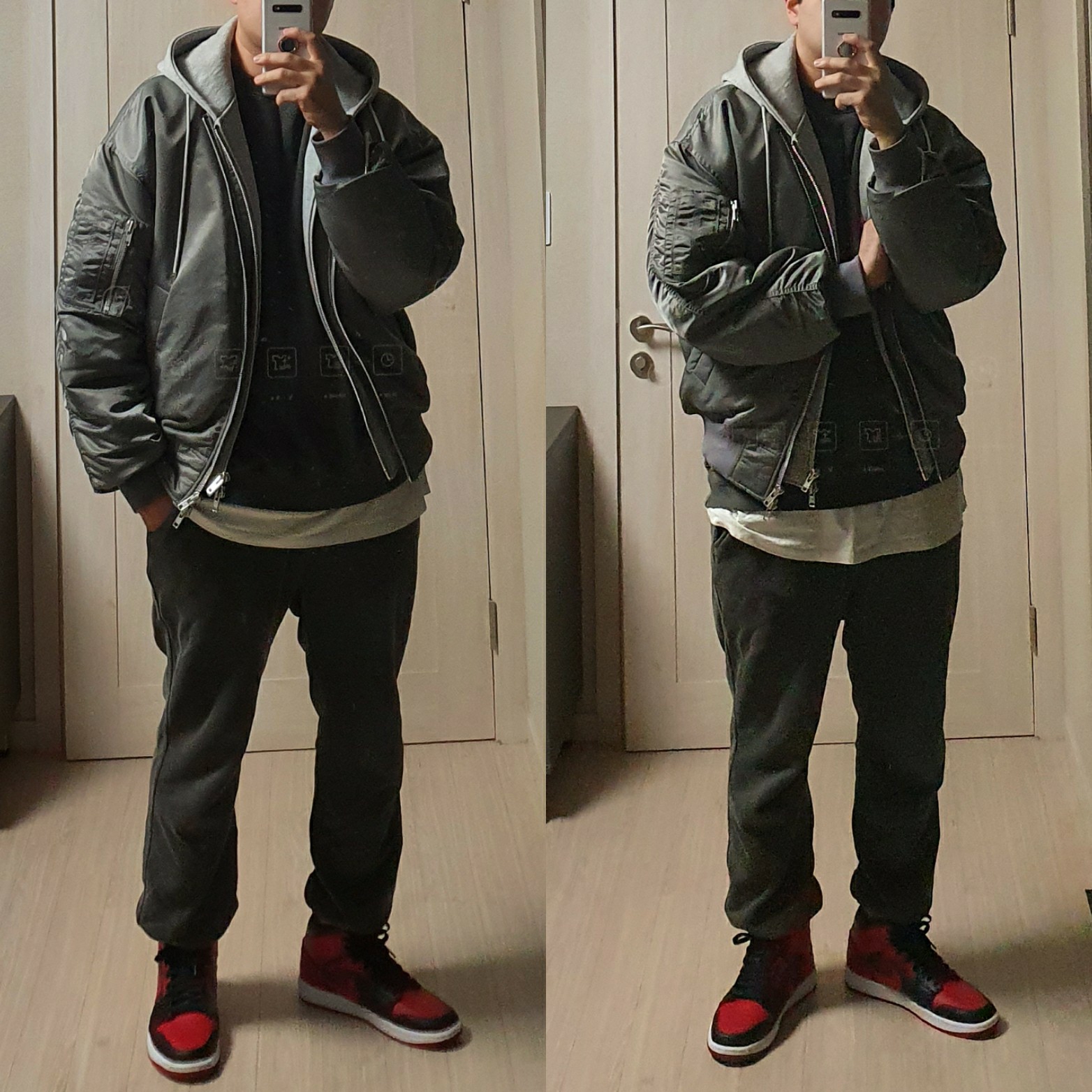Jordan 1 Mid Bred Banned 2020 착용 스타일 - 3