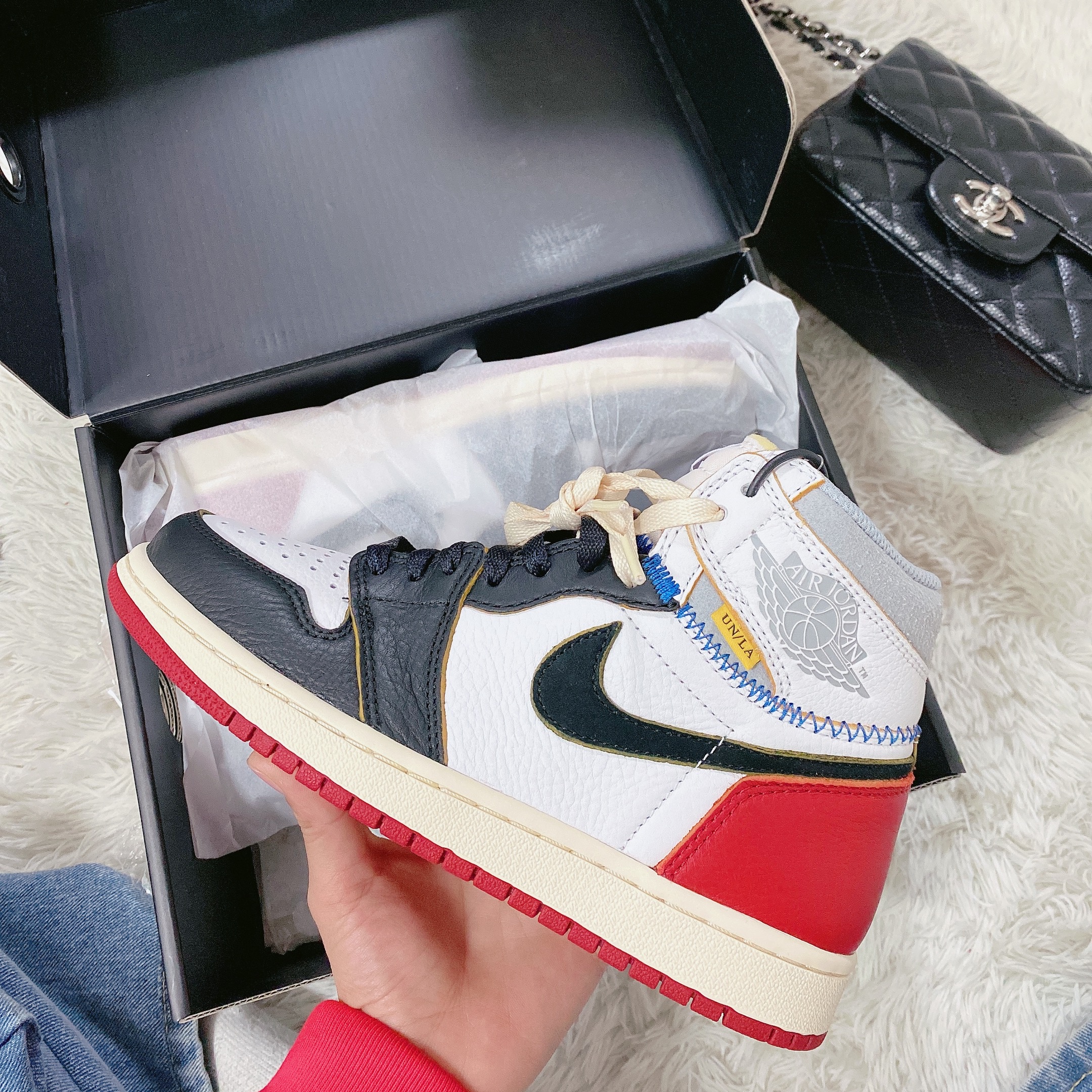 Jordan 1 x Union Retro High Black Toe 착용 스타일 - 1