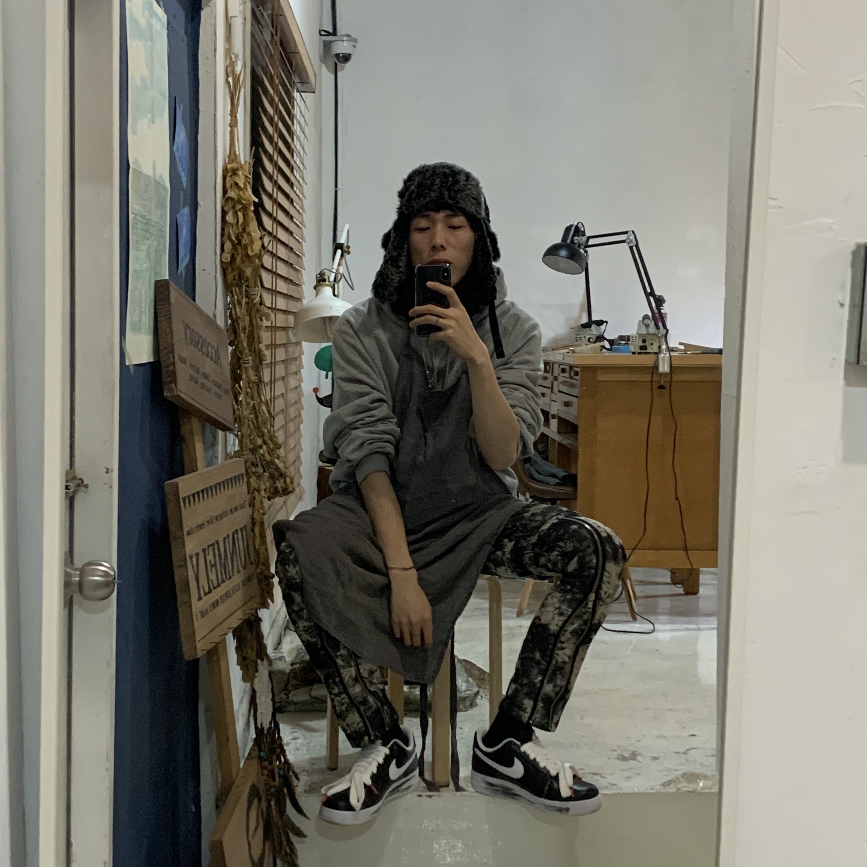 Nike x Peaceminusone Air Force 1 Low Para-Noise 착용 스타일