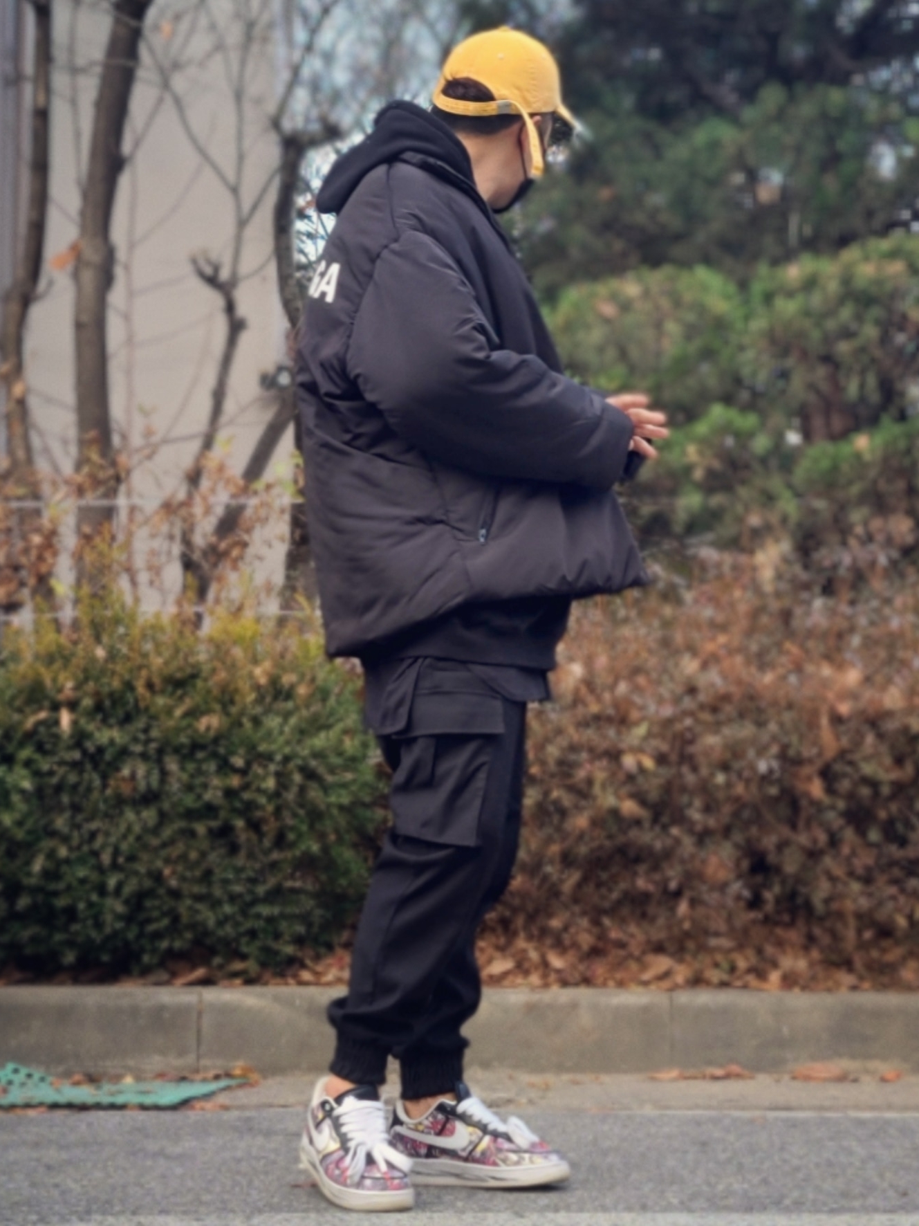 Nike x Peaceminusone Air Force 1 Low Para-Noise 착용 스타일