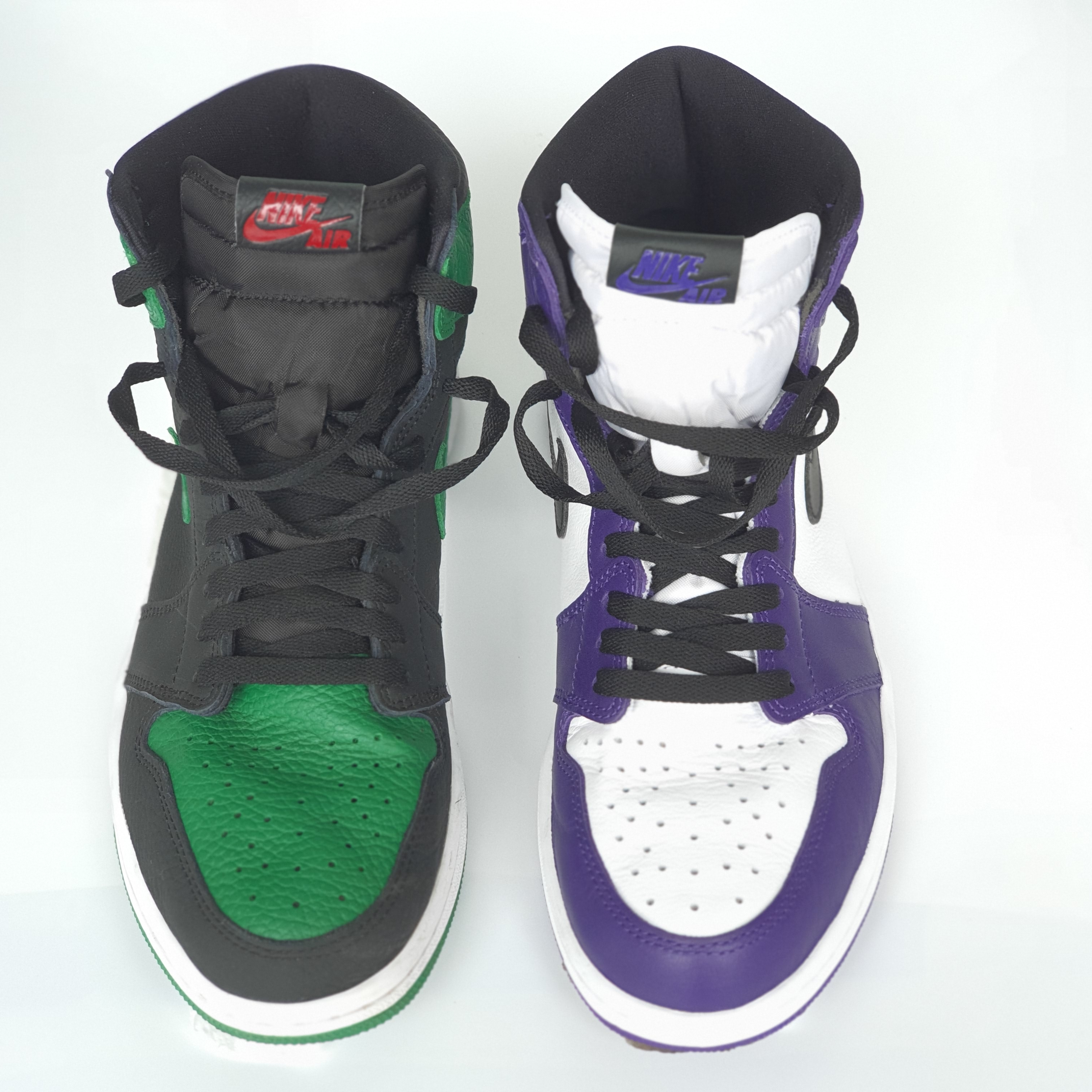 Jordan 1 Retro High OG Court Purple 2020, Jordan 1 Retro High OG Pine Green Black 착용 스타일