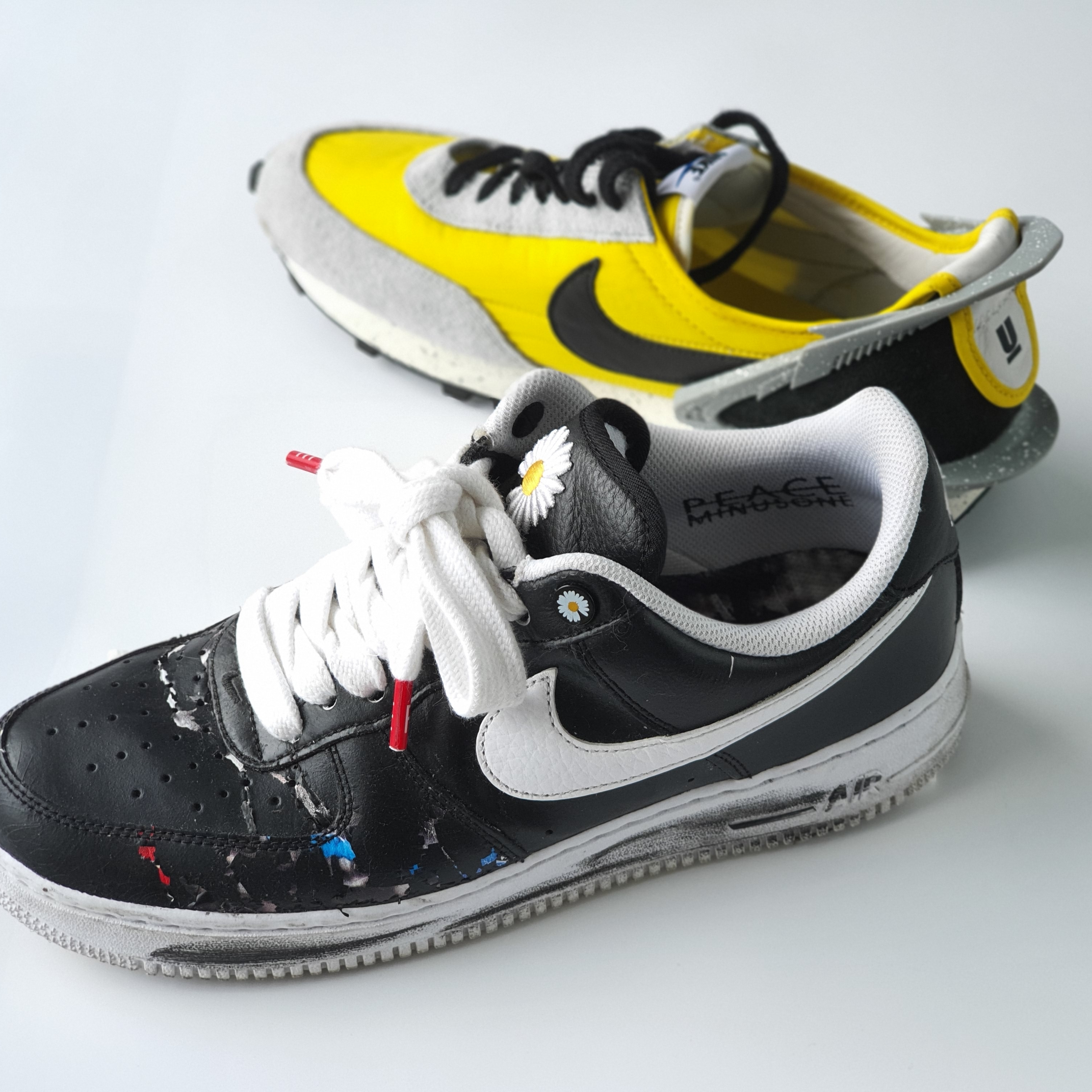 Nike x Peaceminusone Air Force 1 Low Para-Noise, Nike x Undercover Daybreak Bright Citron 착용 스타일