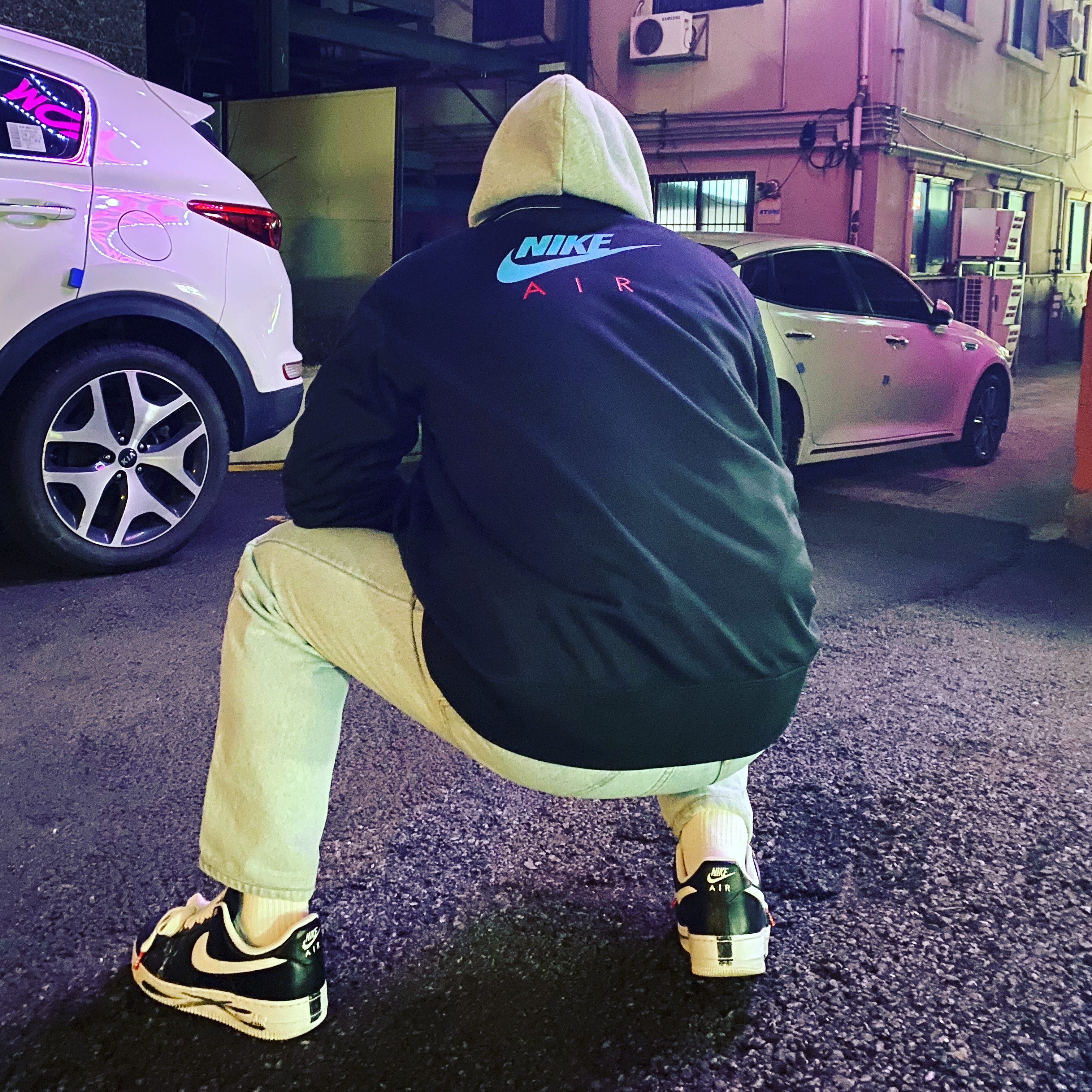 Nike x Peaceminusone Air Force 1 Low Para-Noise 착용 스타일