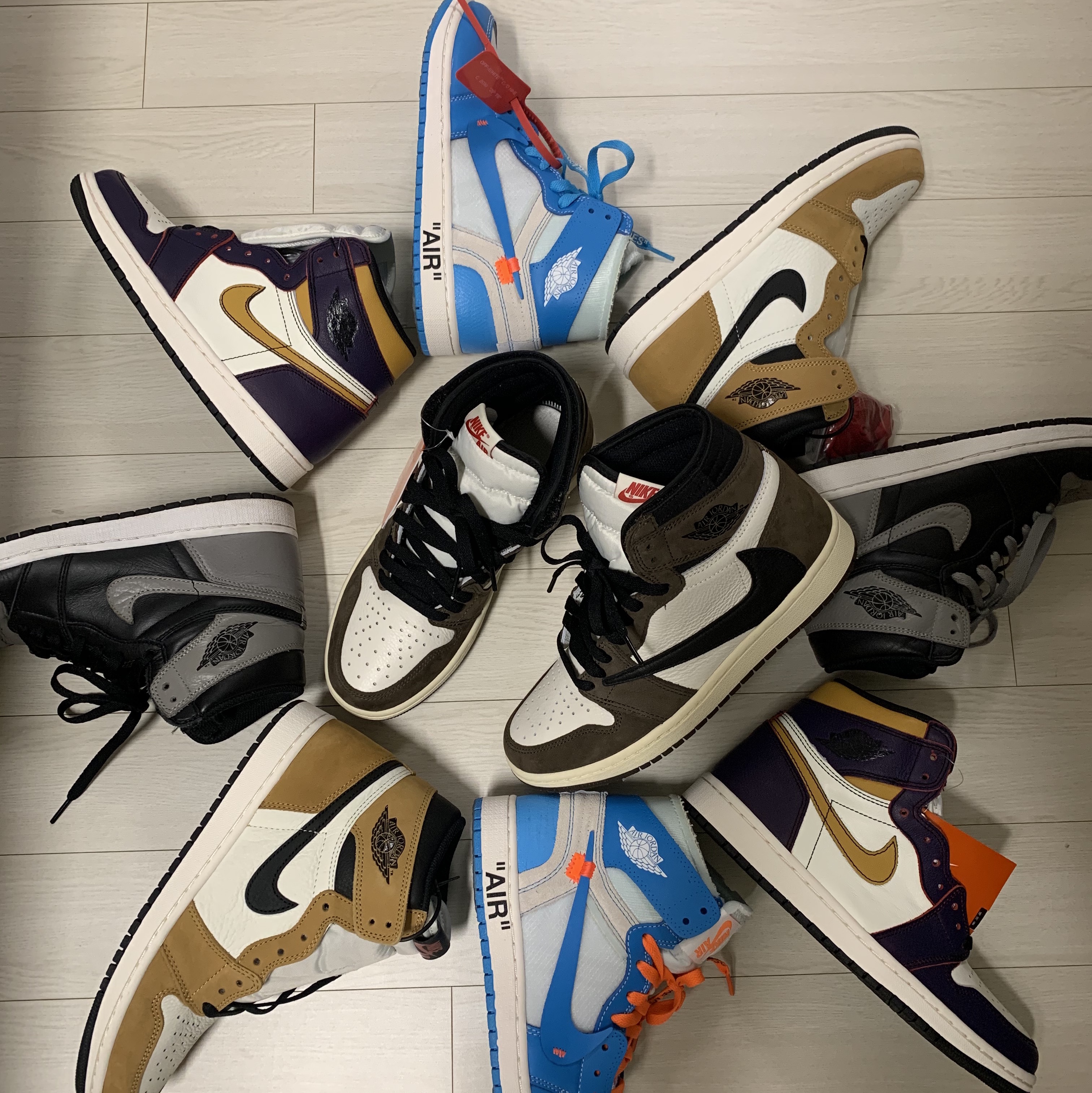 Jordan 1 x Travis Scott Retro High OG SP Mocha, Jordan 1 Retro High OG Defiant SB LA to Chicago 착용 스타일