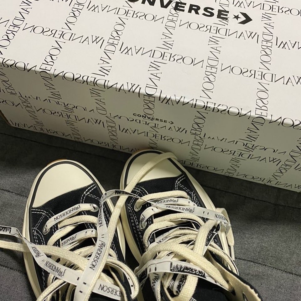 Converse x JW Anderson Run Star Hike Hi Black 착용 스타일 - 1