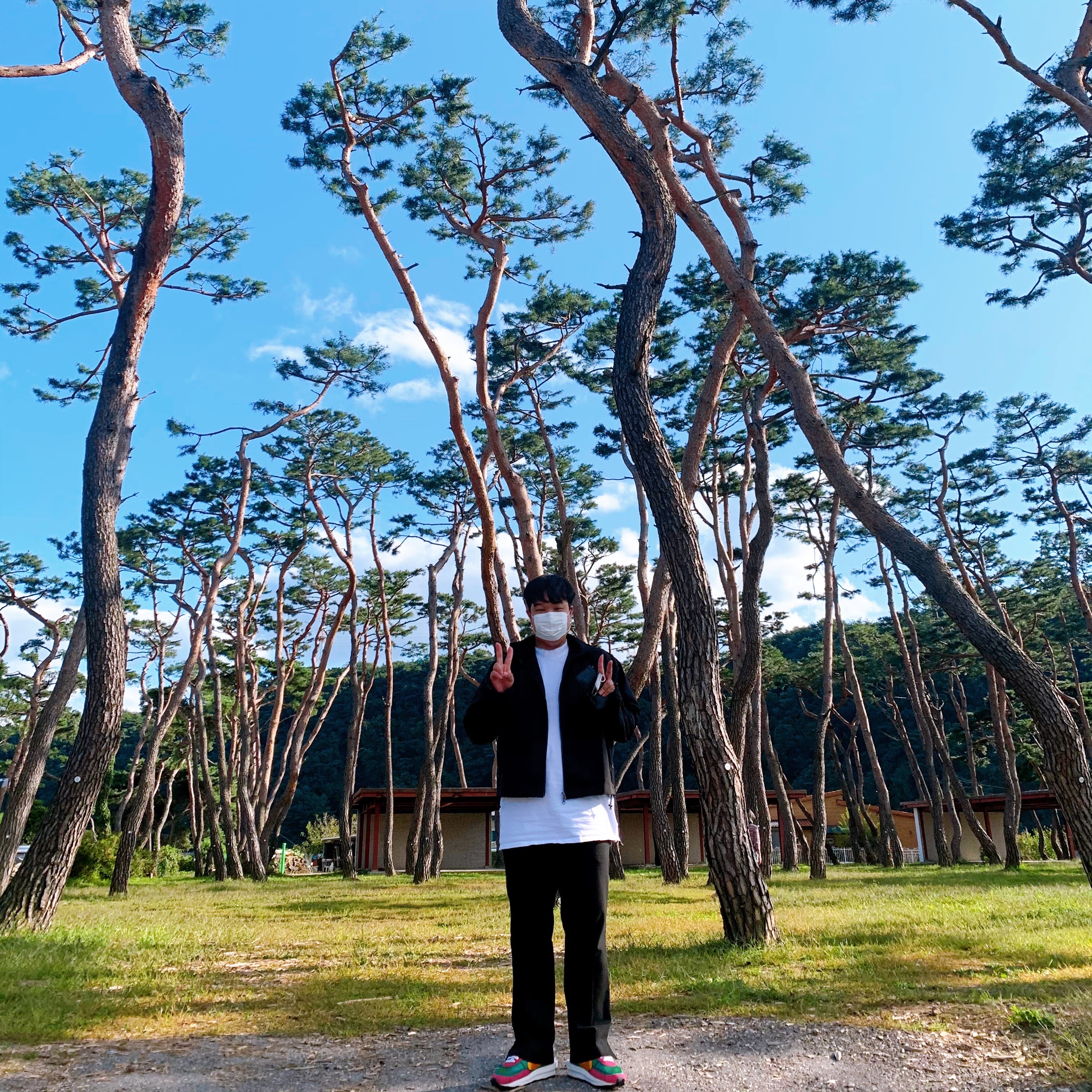Nike x Sacai LDWaffle Pine Green 착용 스타일