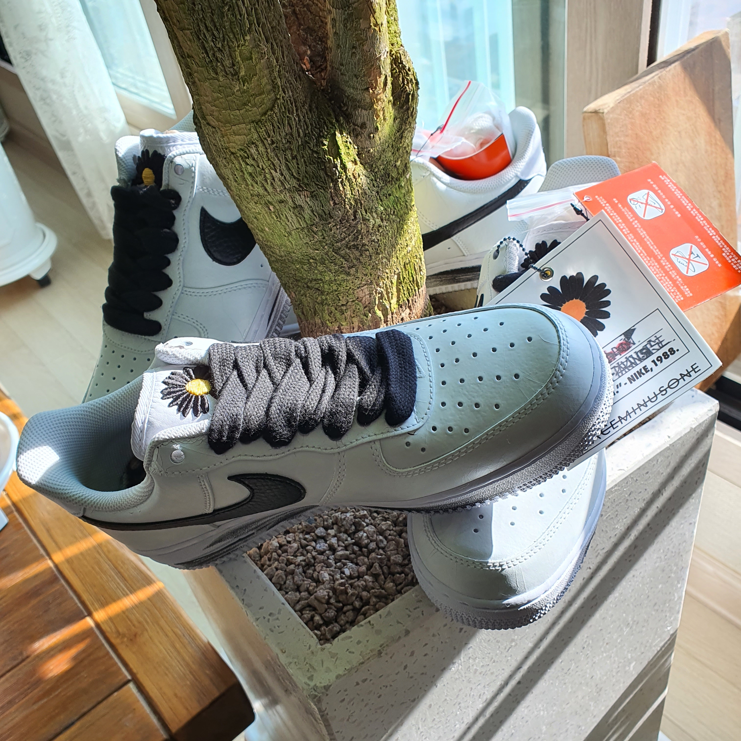 Nike x Peaceminusone Air Force 1 Low Para-Noise 2.0 착용 스타일