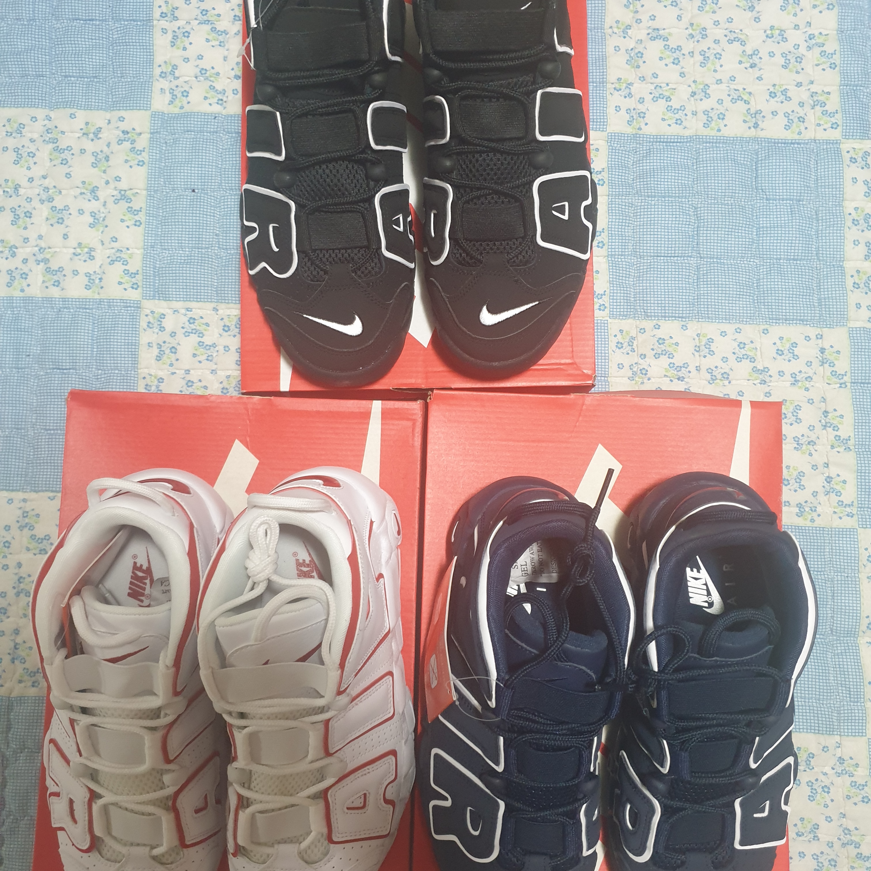 Nike Air More Uptempo Black White 2020, Nike Air More Uptempo Obsidian 착용 스타일