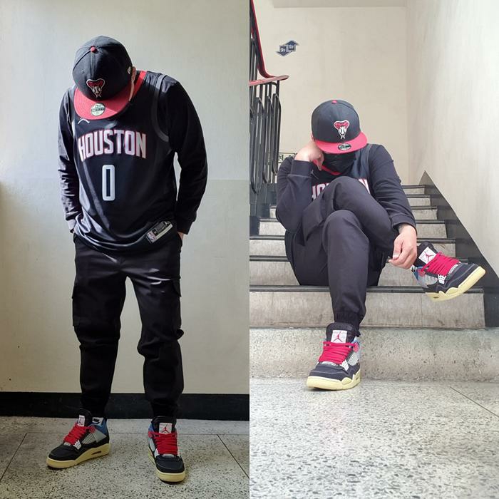 Jordan 4 x Union Retro Off Noir 착용 스타일