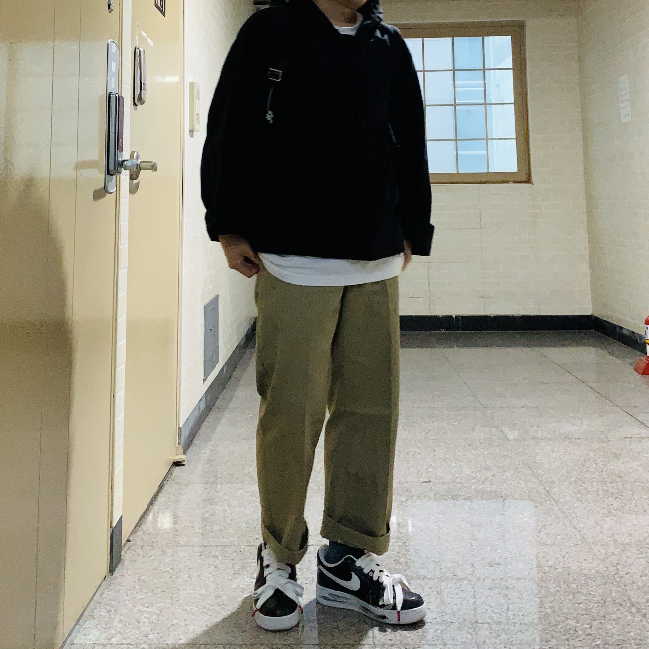 Nike x Peaceminusone Air Force 1 Low Para-Noise 착용 스타일