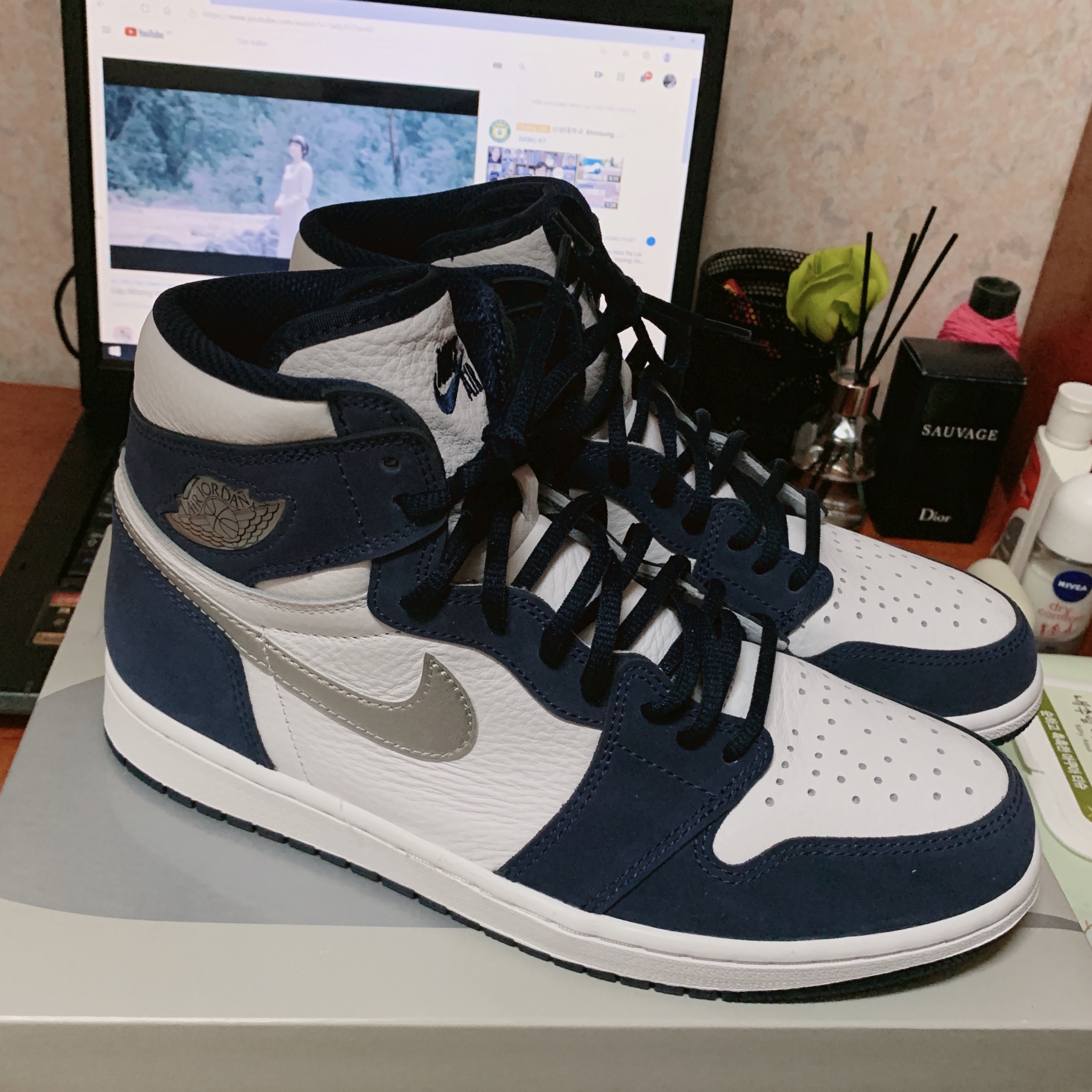 Jordan 1 Retro High OG CO.JP Midnight Navy 착용 스타일