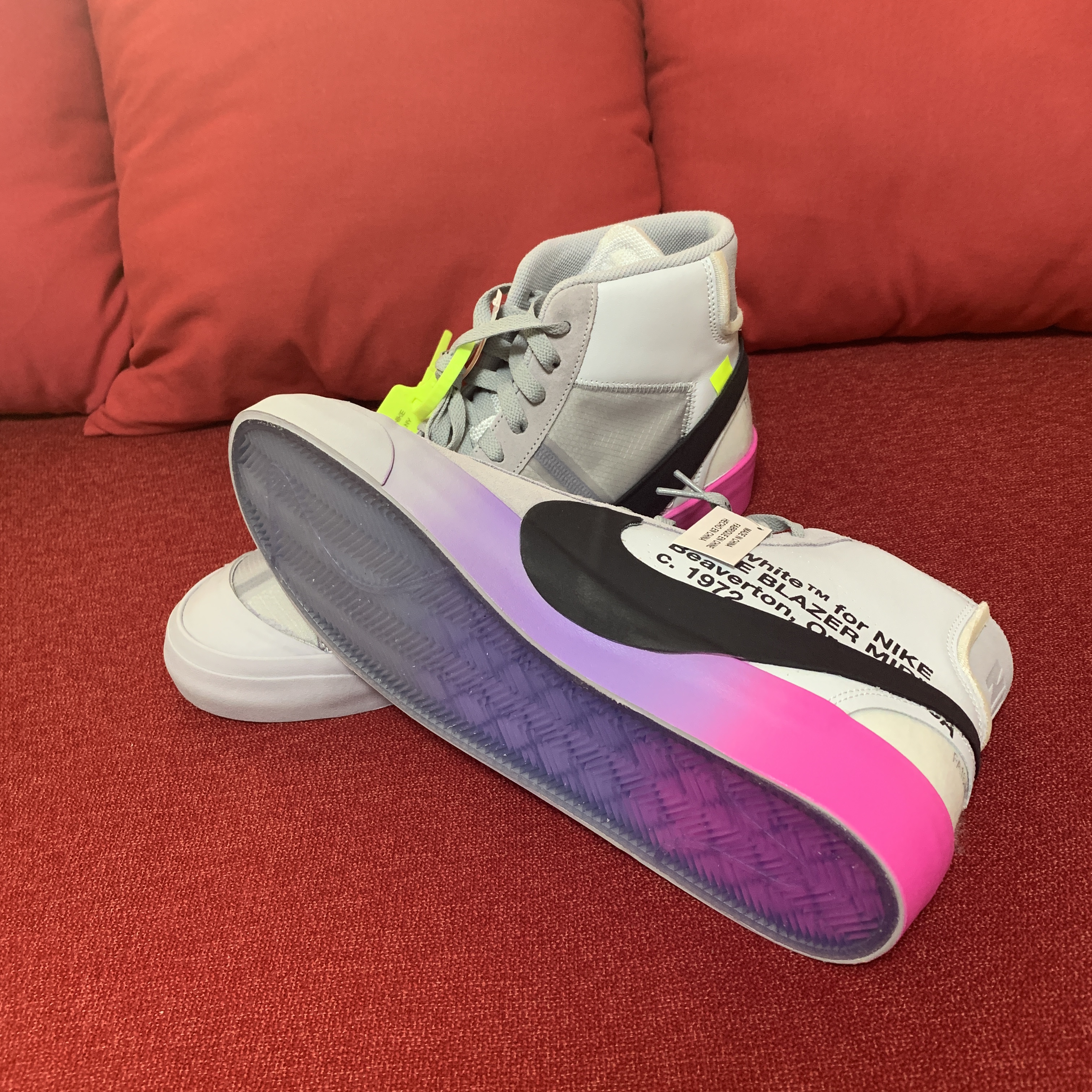 Nike x Off-White Blazer Mid Wolf Grey Serena Queen 착용 스타일 - 3