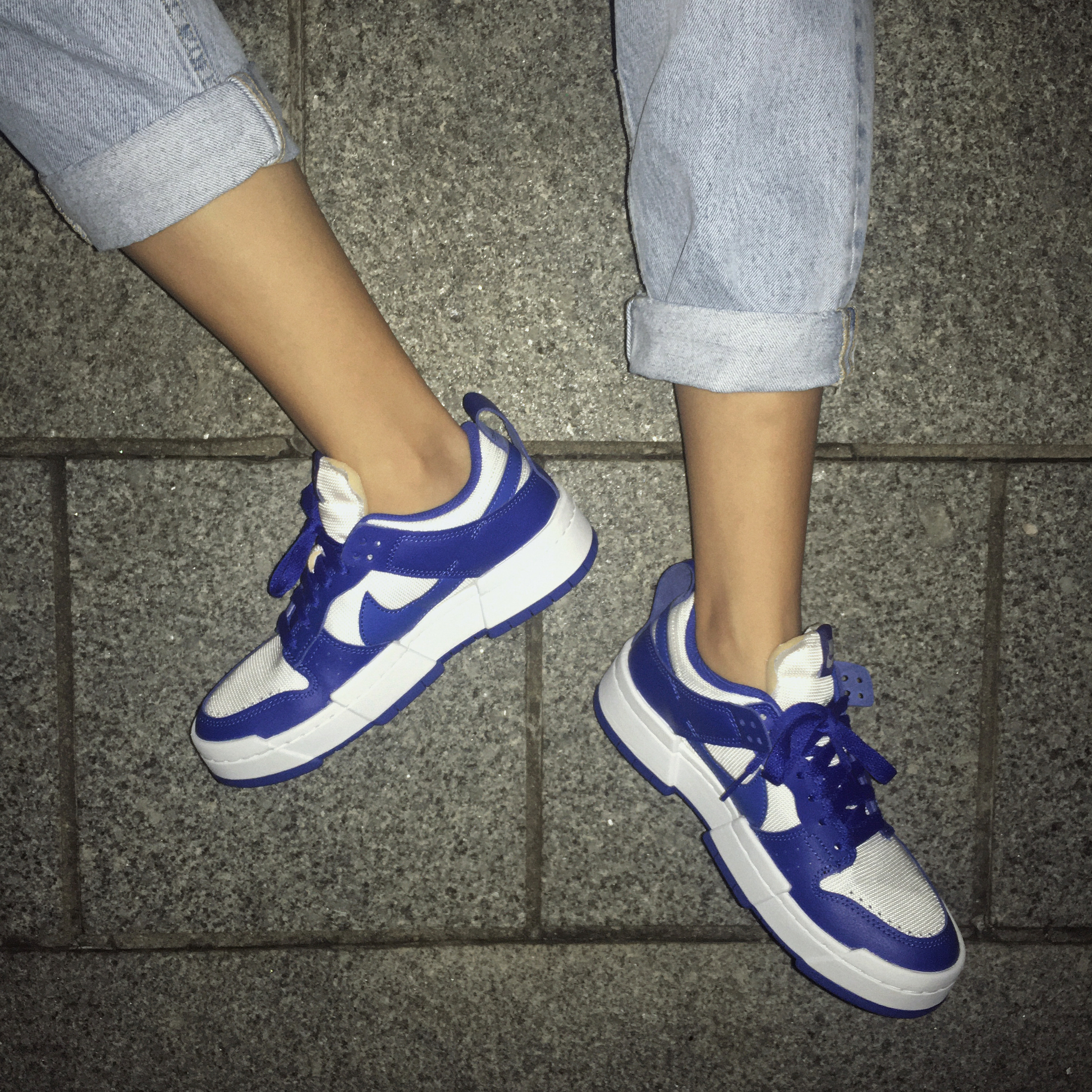 (W) Nike Dunk Low Disrupt Game Royal 착용 스타일