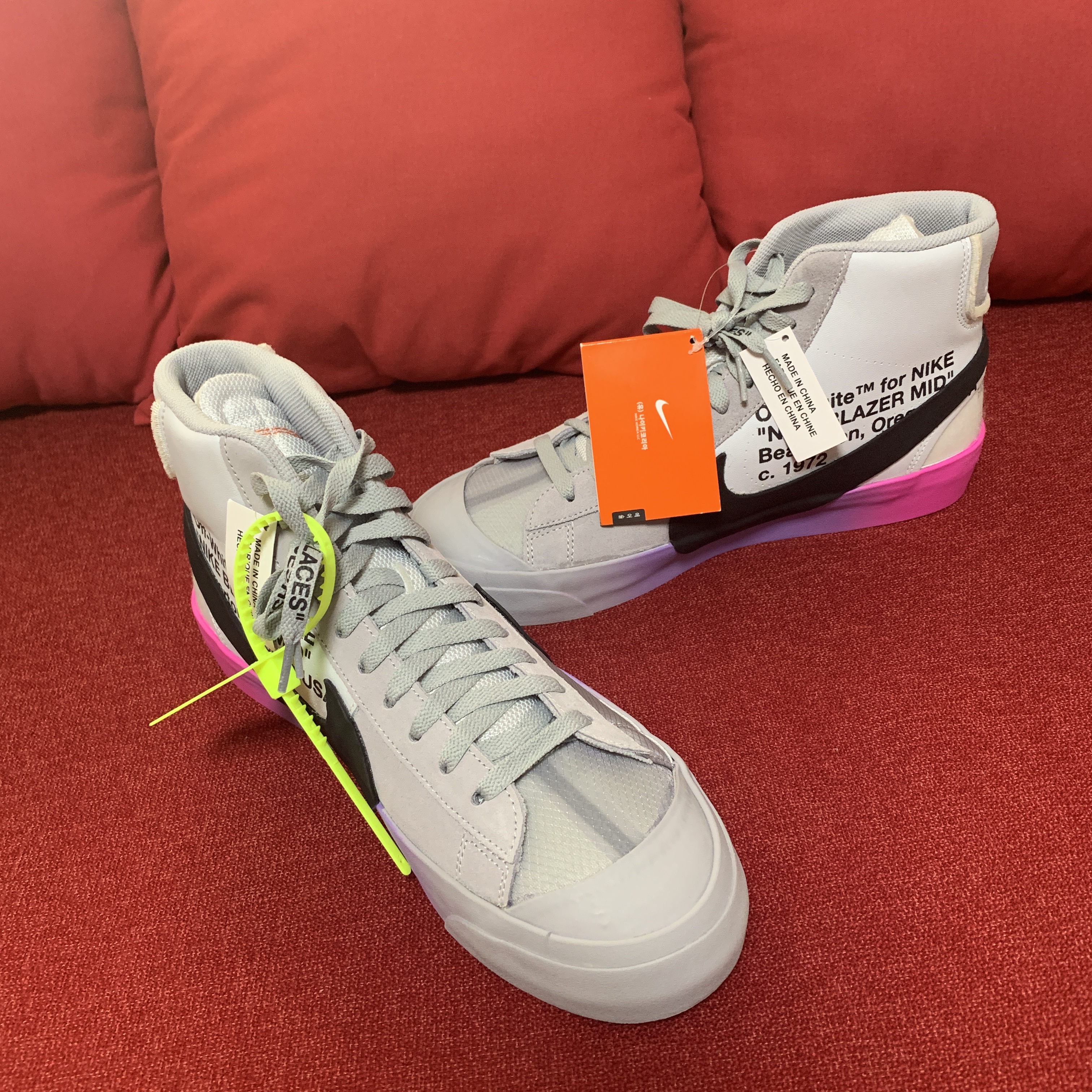 Nike x Off-White Blazer Mid Wolf Grey Serena Queen 착용 스타일 - 2