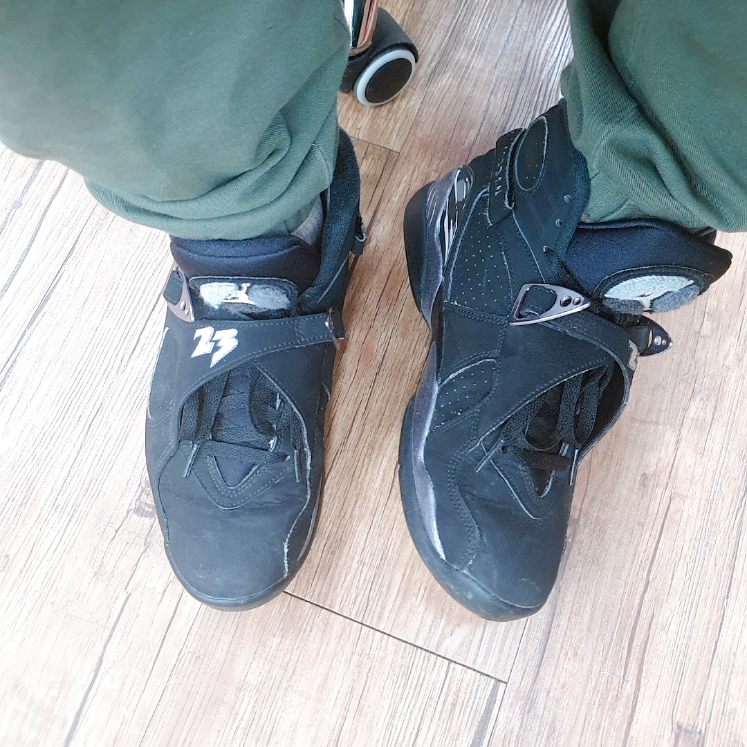 Jordan 8 Retro Chrome 2015 착용 스타일