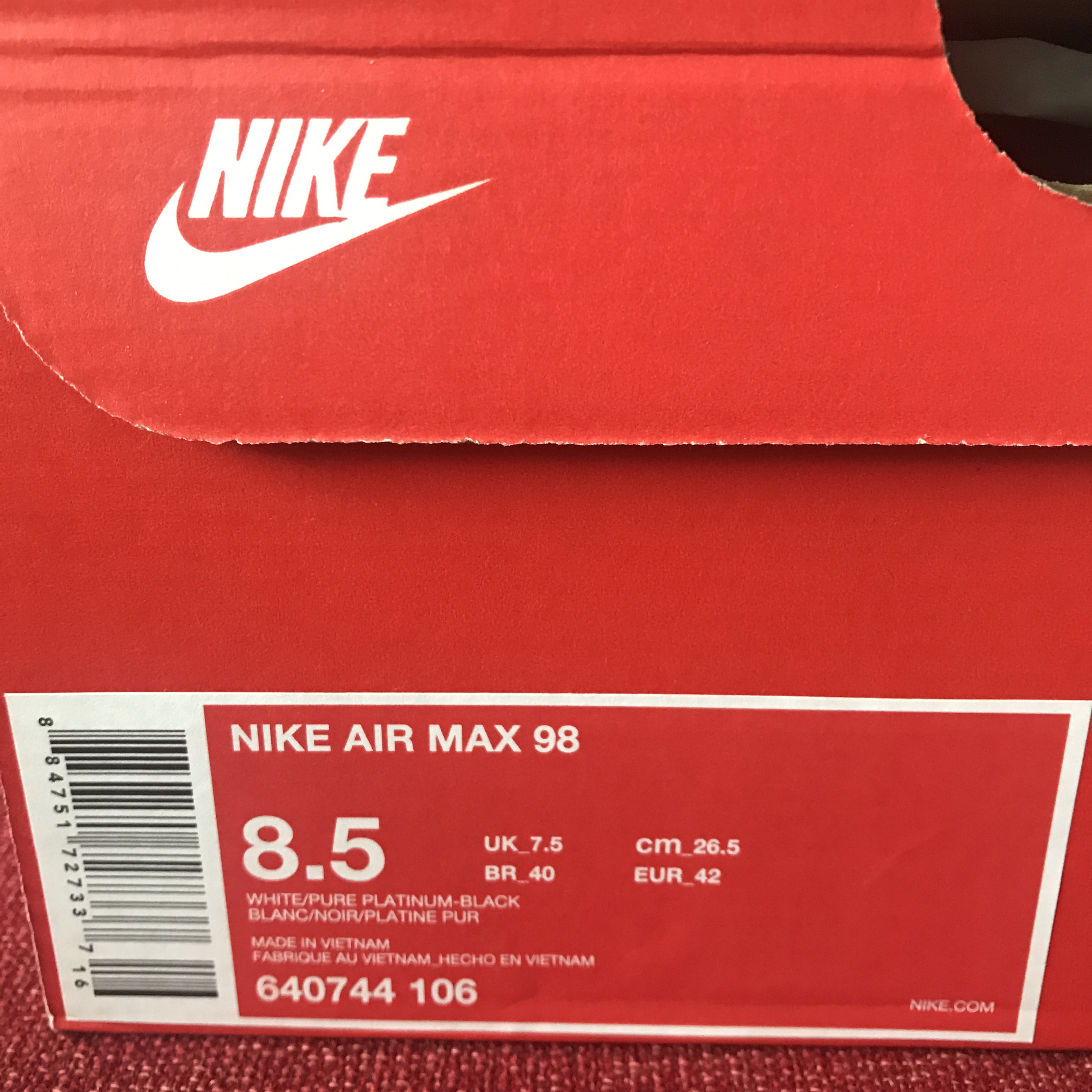 Nike Air Max 98 White 착용 스타일 - 3