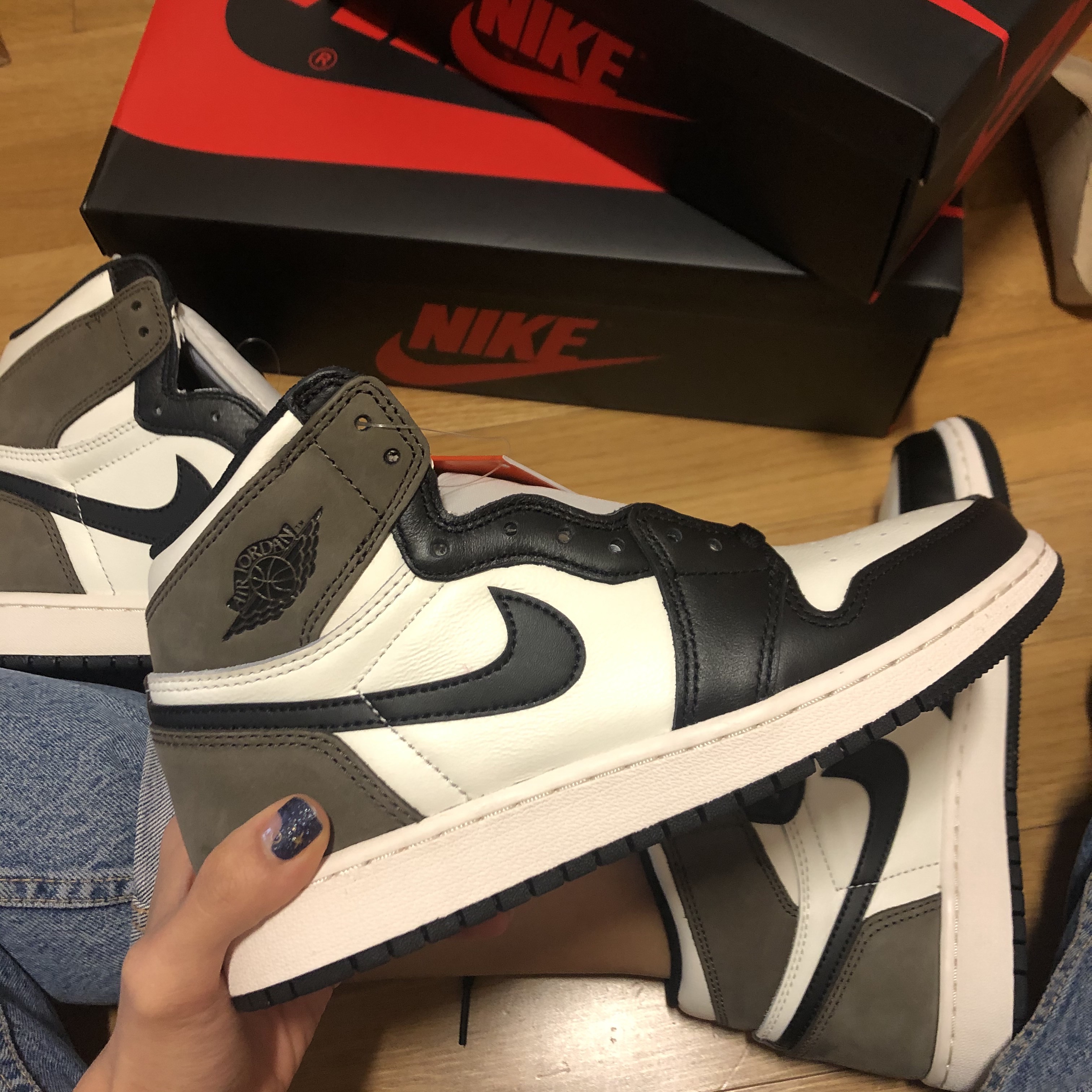 Jordan 1 Retro High OG Black Mocha, (GS) Jordan 1 Retro High OG Black Mocha 착용 스타일