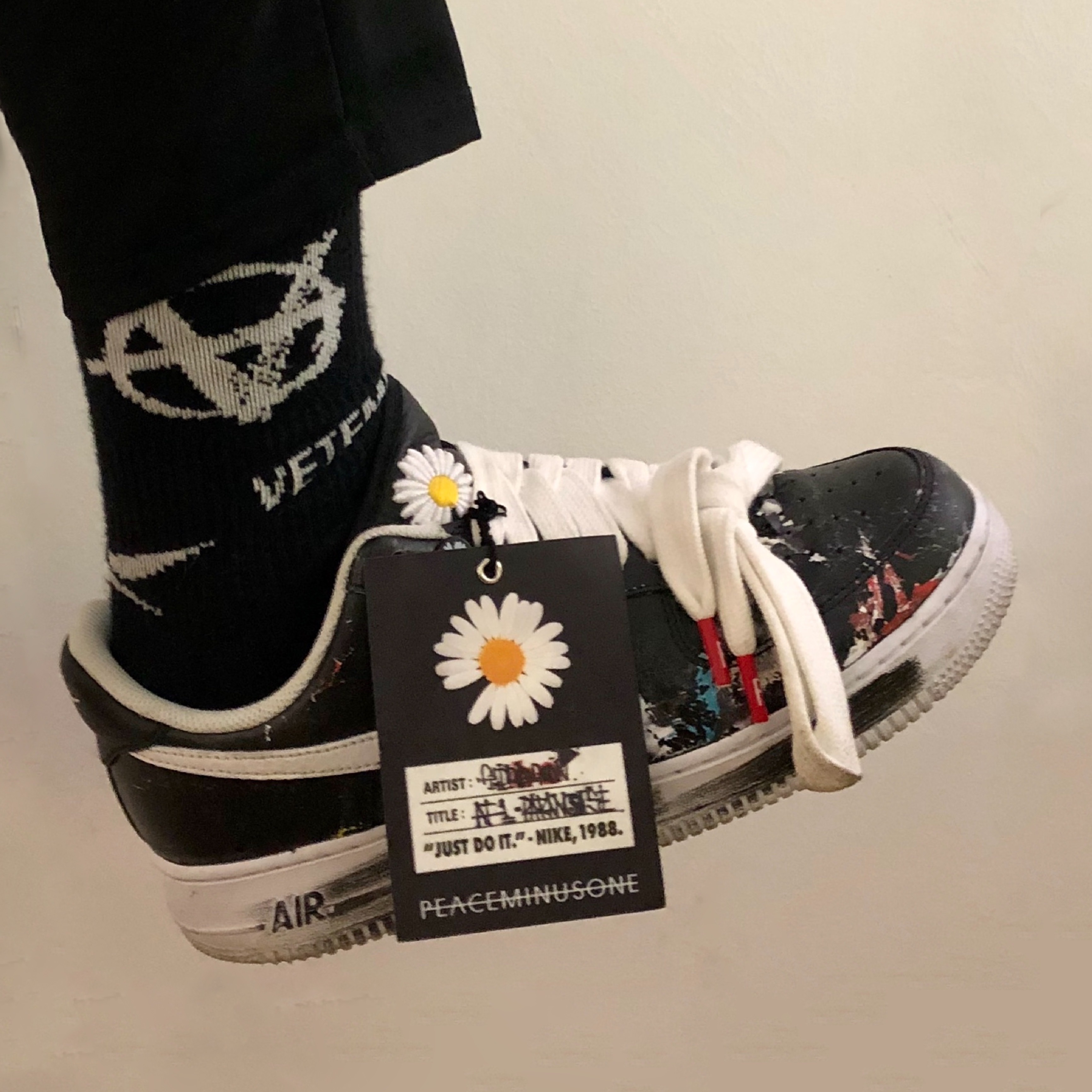 Nike x Peaceminusone Air Force 1 Low Para-Noise 착용 스타일